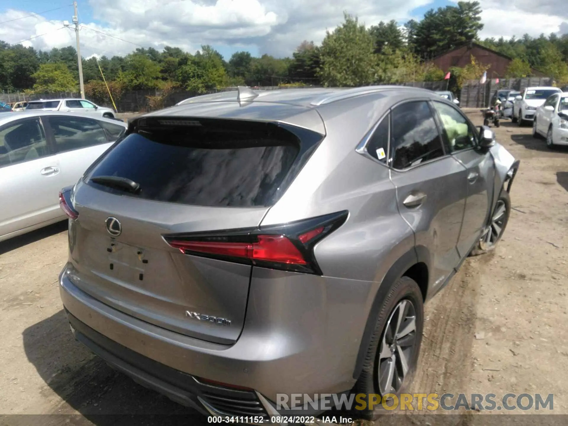 4 fotografías del automóvil dañado JTJGJRDZ3L2133639 LEXUS NX 2020