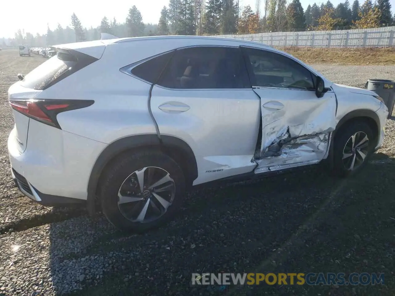3 fotografías del automóvil dañado JTJGJRDZ9L5000110 LEXUS NX 2020