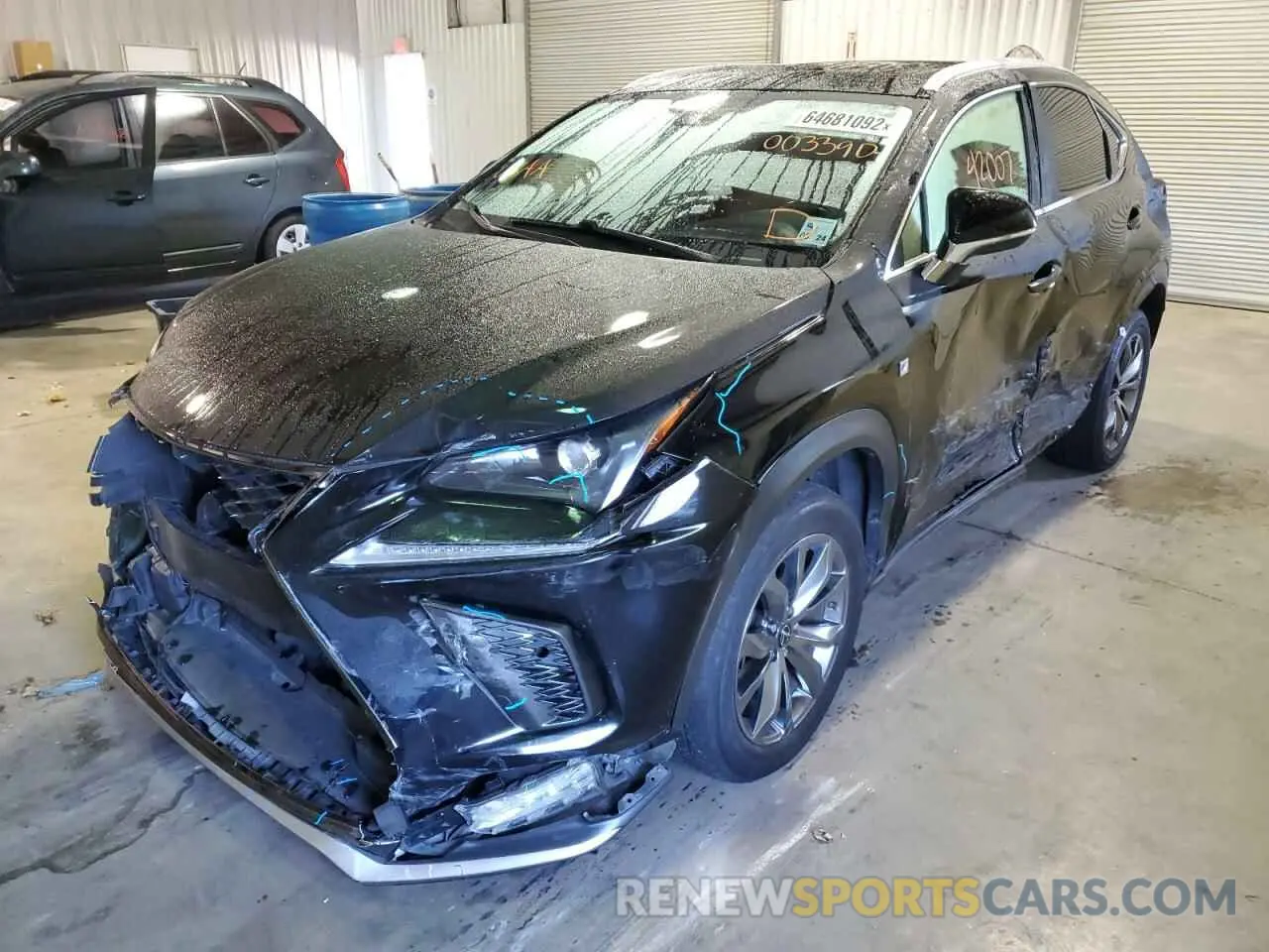 2 fotografías del automóvil dañado JTJSARBZ5L5003390 LEXUS NX 2020