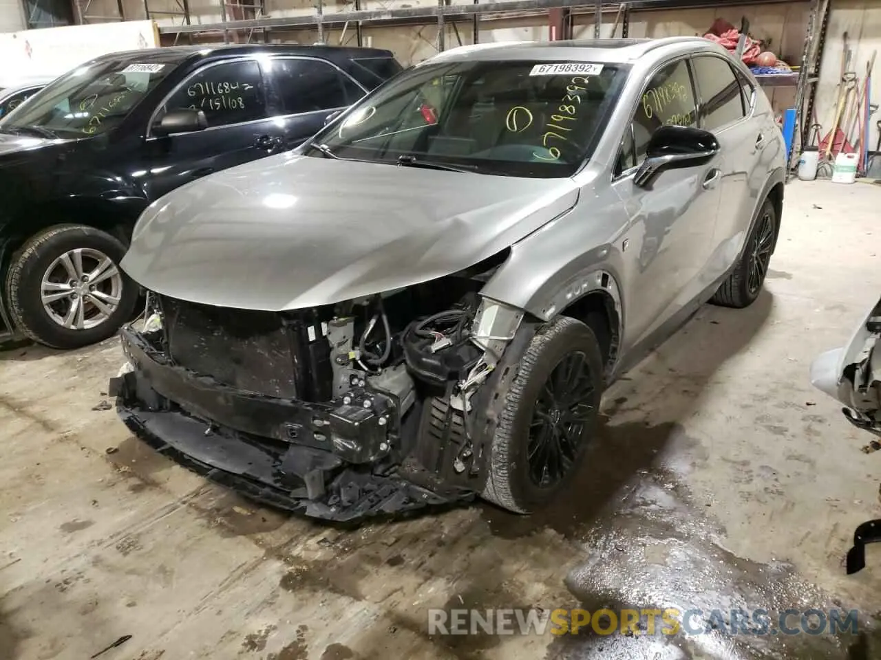 2 fotografías del automóvil dañado JTJSARDZ3L5018161 LEXUS NX 2020