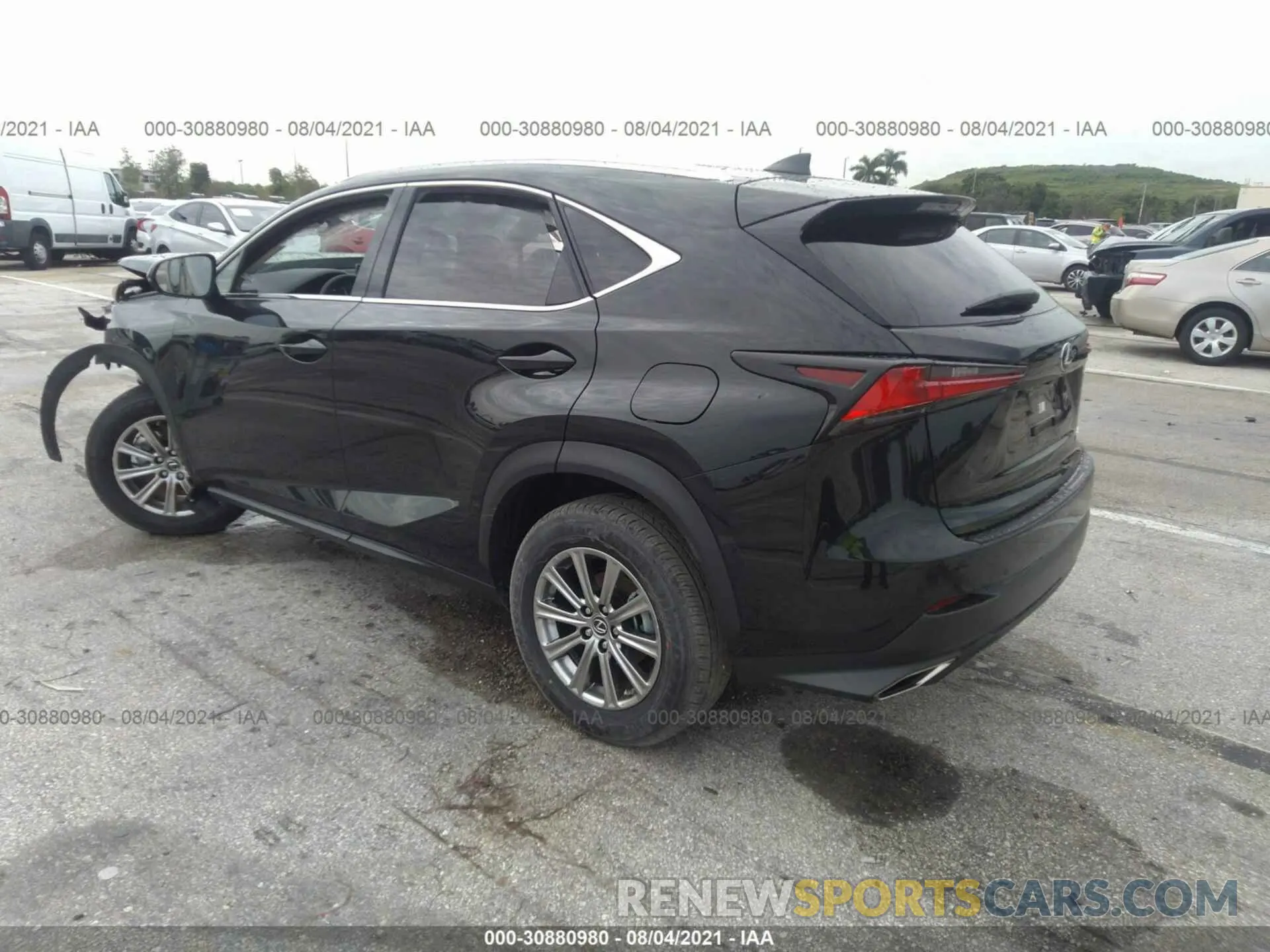 3 fotografías del automóvil dañado JTJDARBZ0M2197273 LEXUS NX 2021