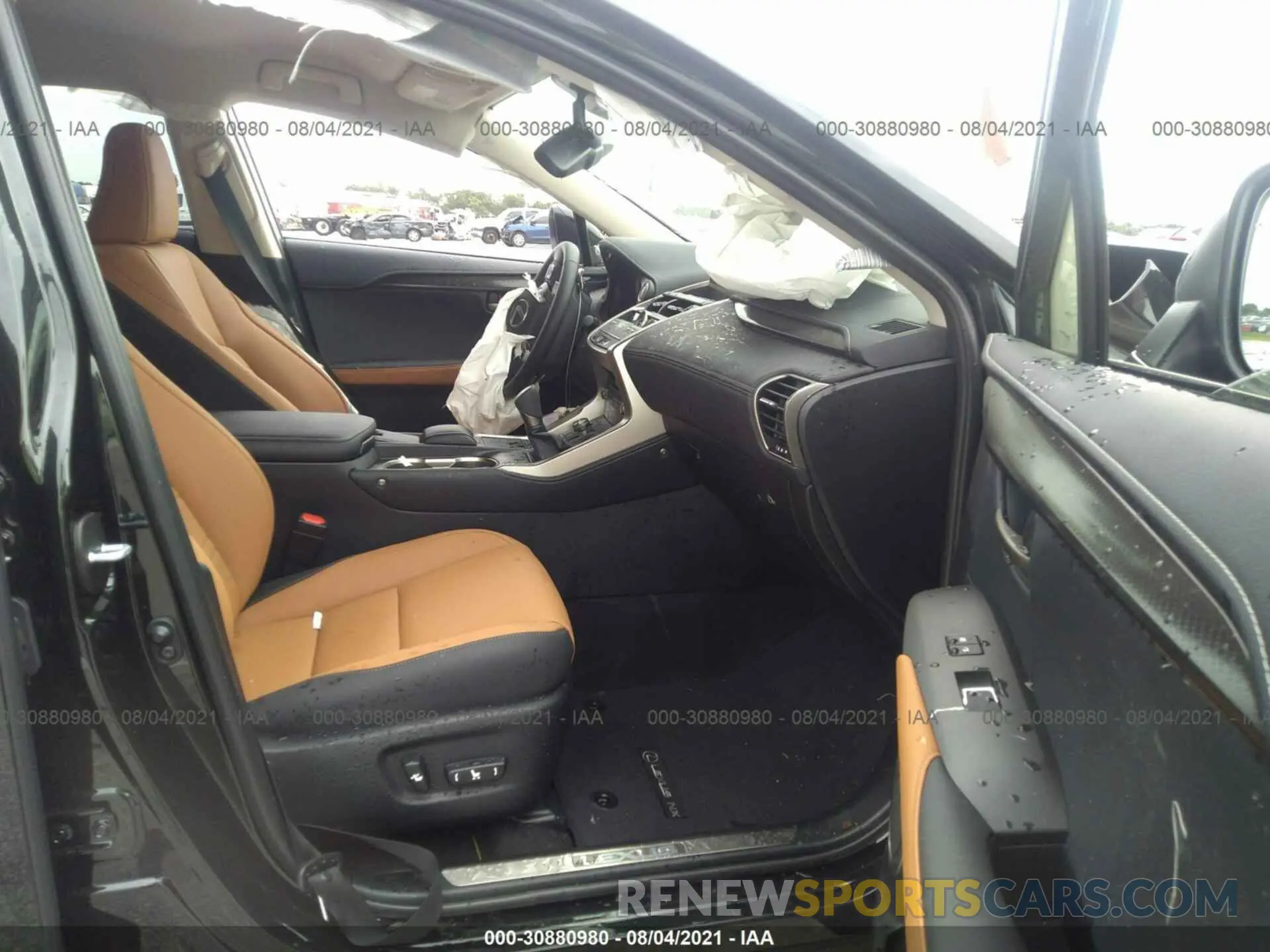 5 fotografías del automóvil dañado JTJDARBZ0M2197273 LEXUS NX 2021