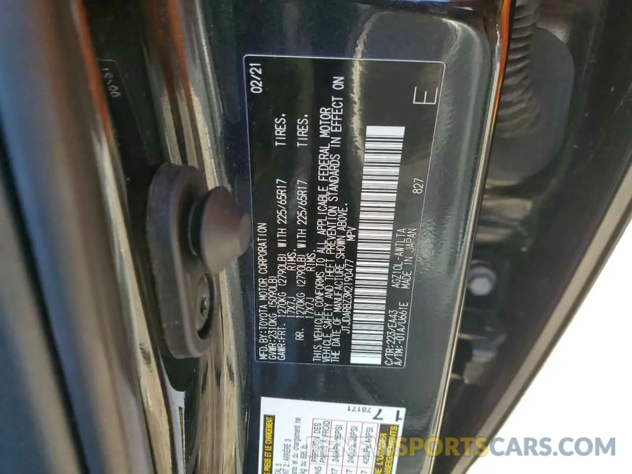 13 fotografías del automóvil dañado JTJDARBZ3M2190477 LEXUS NX 2021