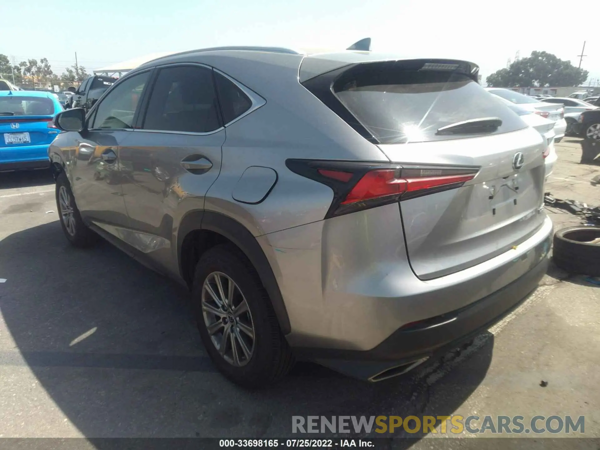 3 fotografías del automóvil dañado JTJDARBZ7M2191504 LEXUS NX 2021