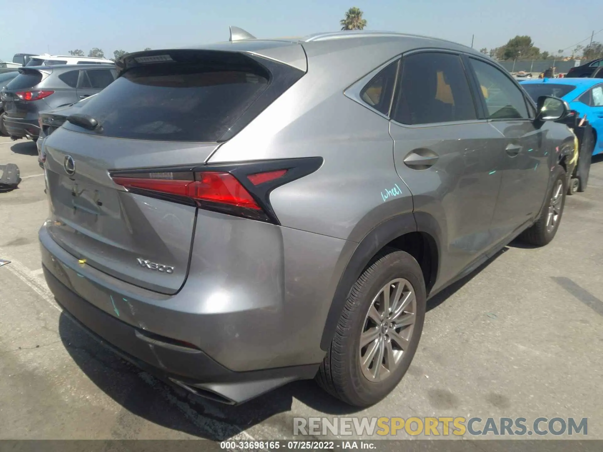 4 fotografías del automóvil dañado JTJDARBZ7M2191504 LEXUS NX 2021