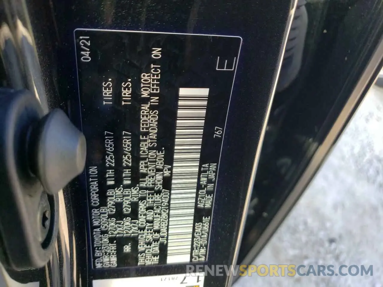 10 fotografías del automóvil dañado JTJDARBZ8M2194007 LEXUS NX 2021