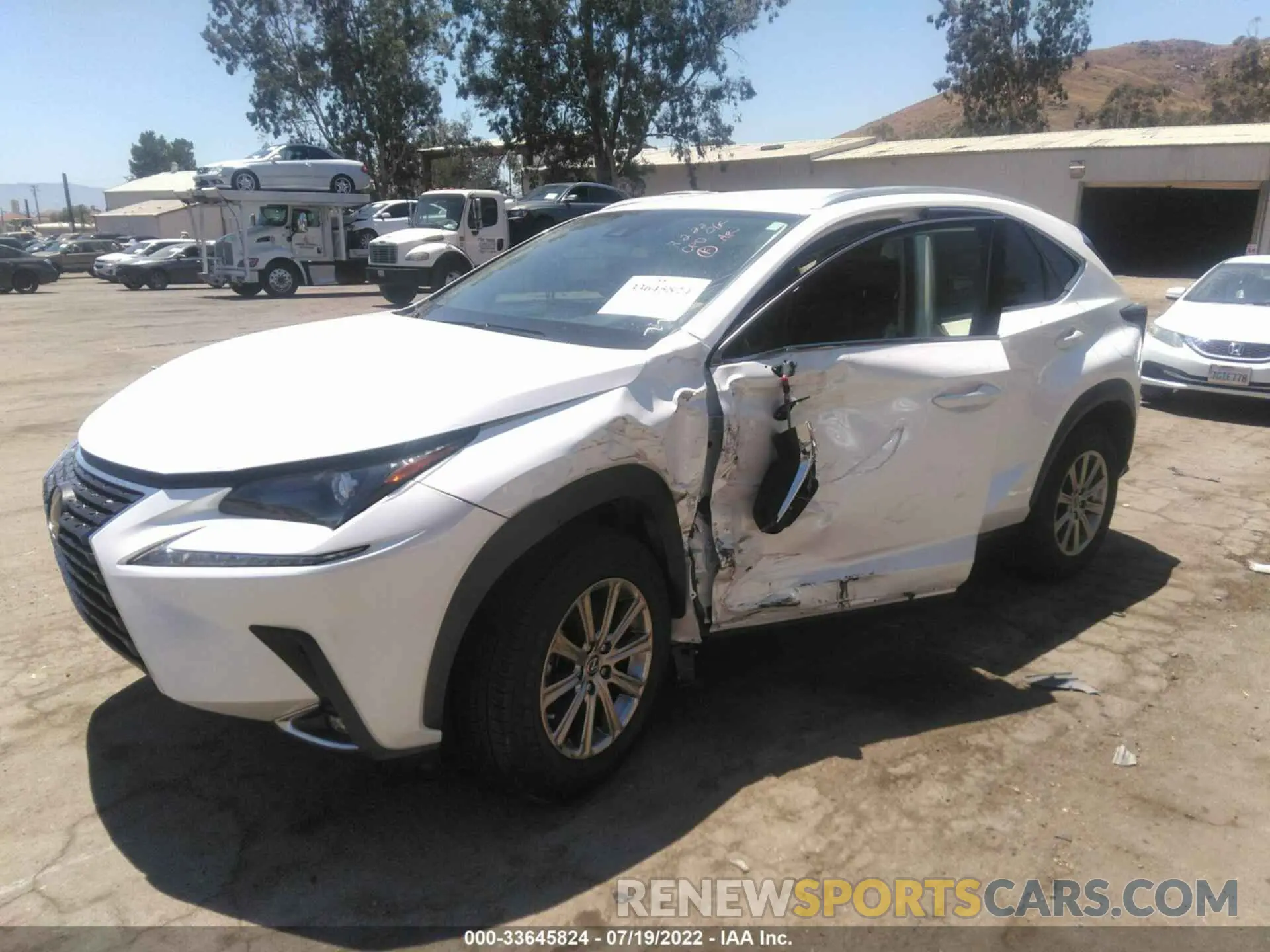 2 fotografías del automóvil dañado JTJDARBZ8M2199465 LEXUS NX 2021