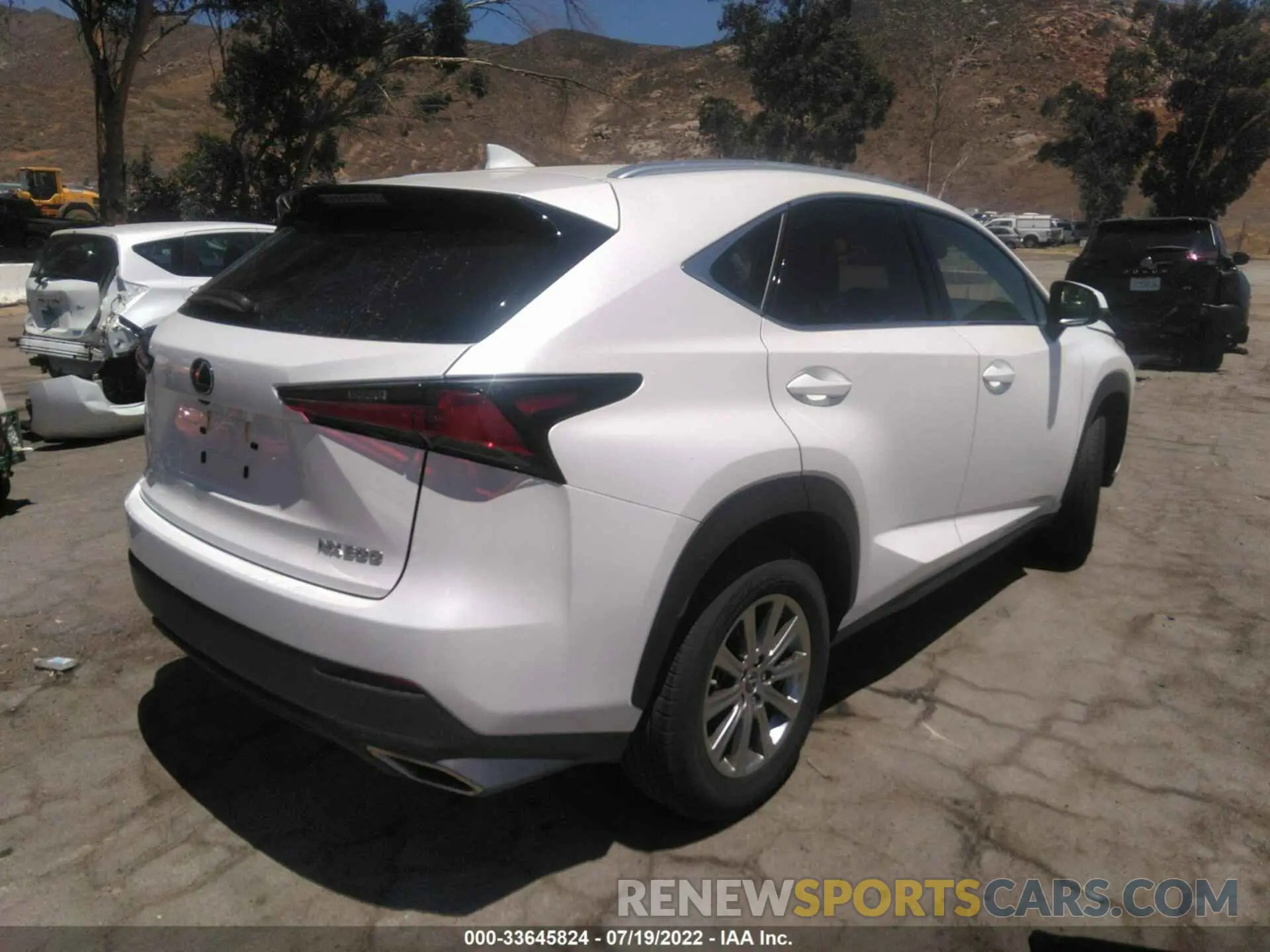 4 fotografías del automóvil dañado JTJDARBZ8M2199465 LEXUS NX 2021