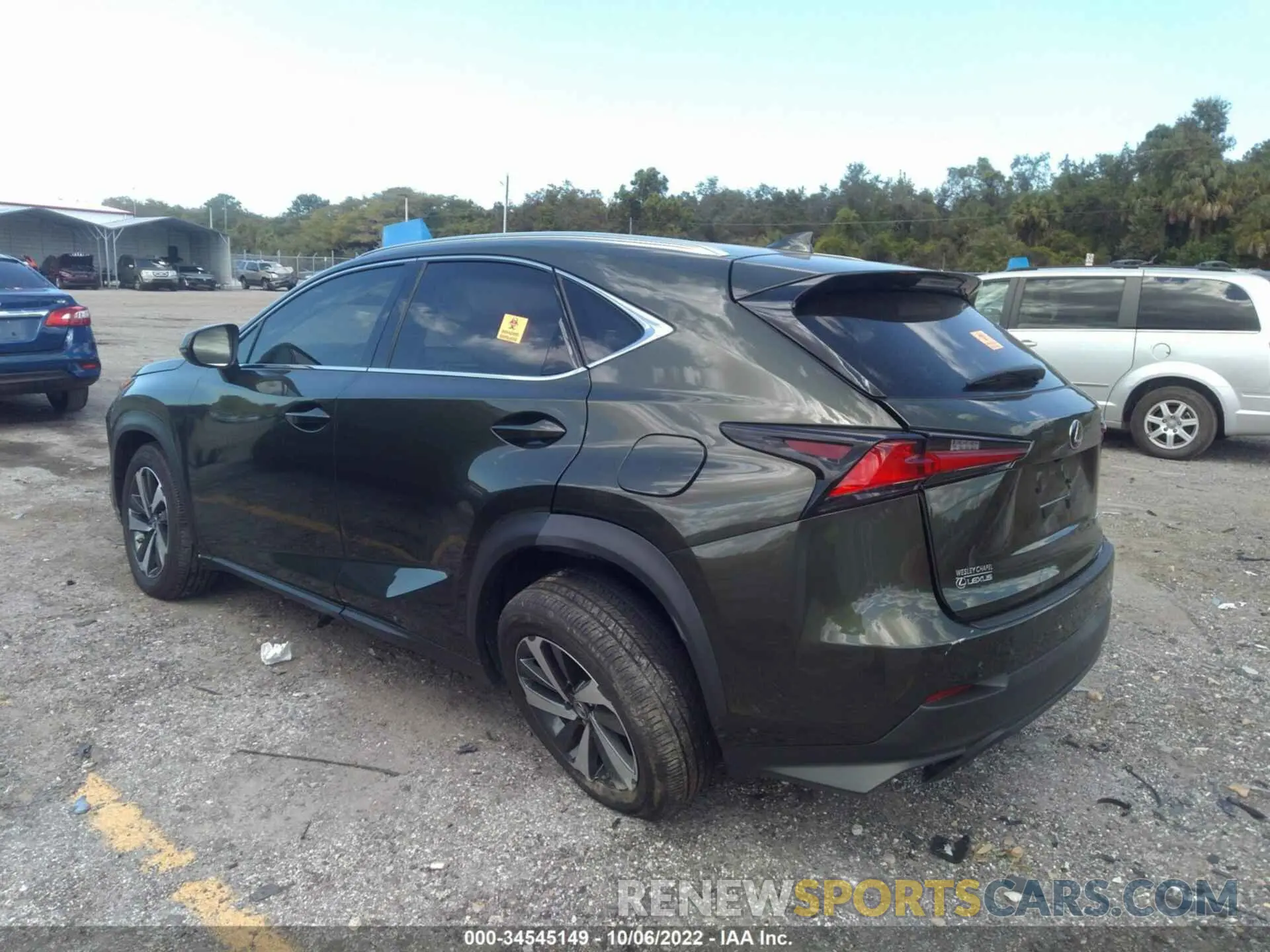 3 fotografías del automóvil dañado JTJGARDZXM2251222 LEXUS NX 2021