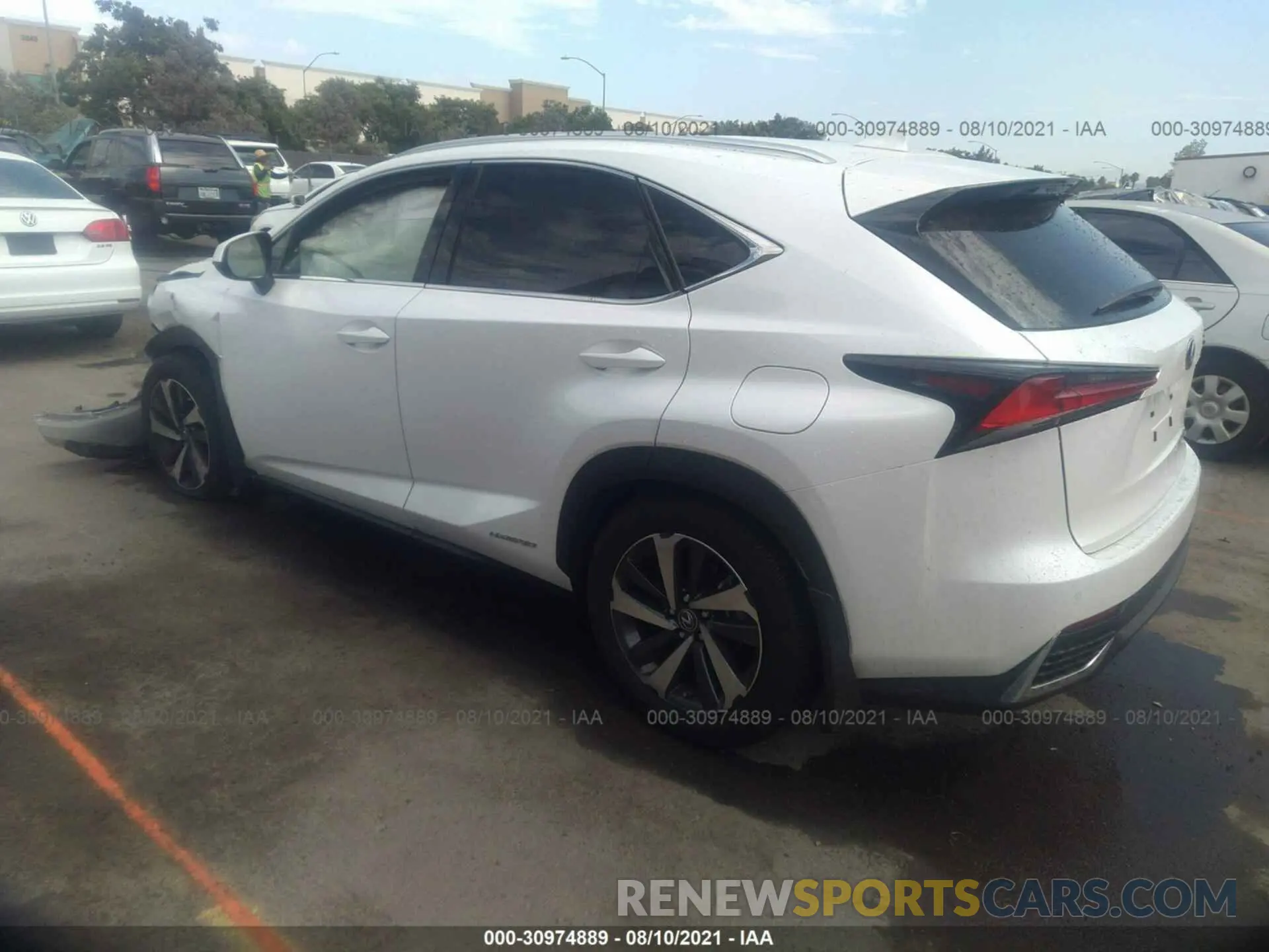 3 fotografías del automóvil dañado JTJGJRDZ0M2154563 LEXUS NX 2021