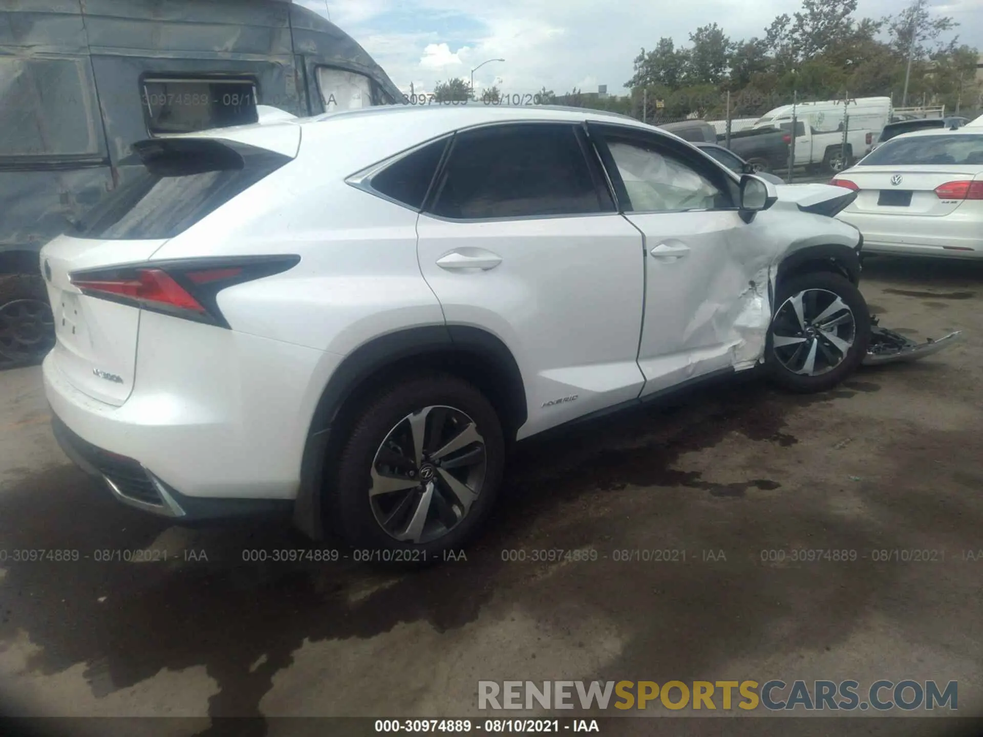 4 fotografías del automóvil dañado JTJGJRDZ0M2154563 LEXUS NX 2021