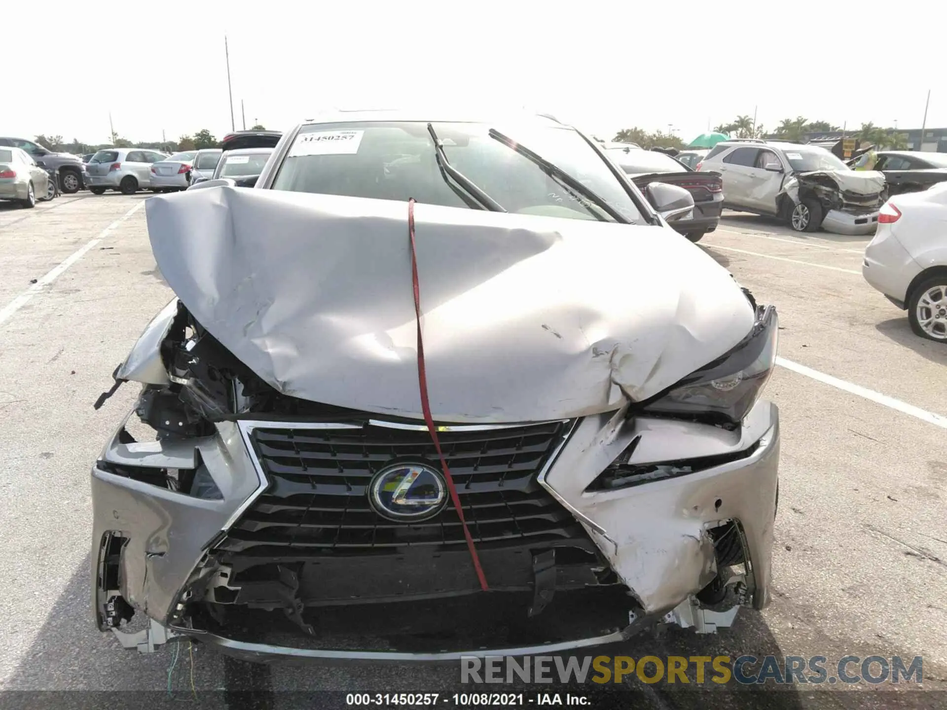 6 fotografías del automóvil dañado JTJGJRDZ1M2162171 LEXUS NX 2021