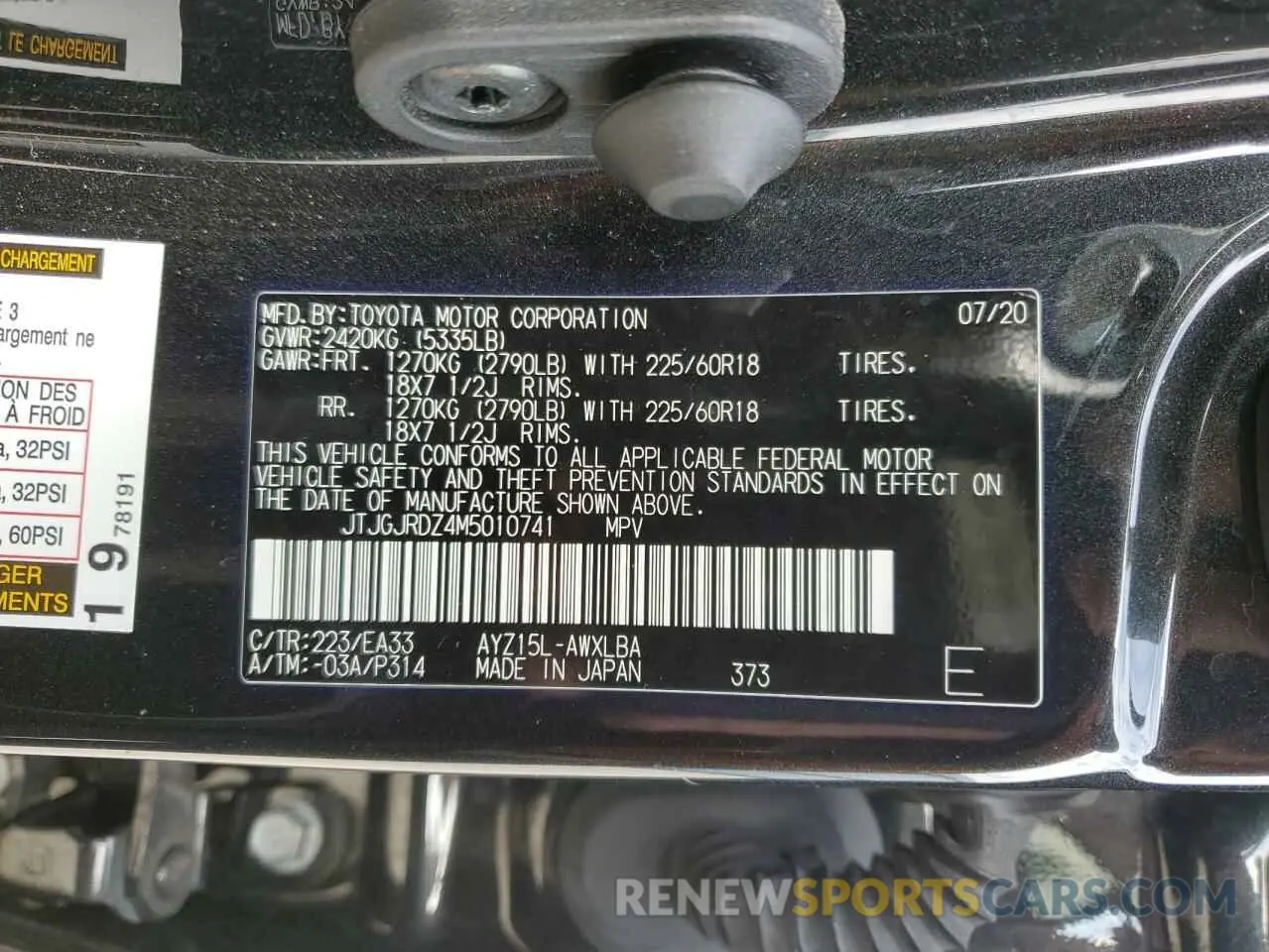 13 fotografías del automóvil dañado JTJGJRDZ4M5010741 LEXUS NX 2021