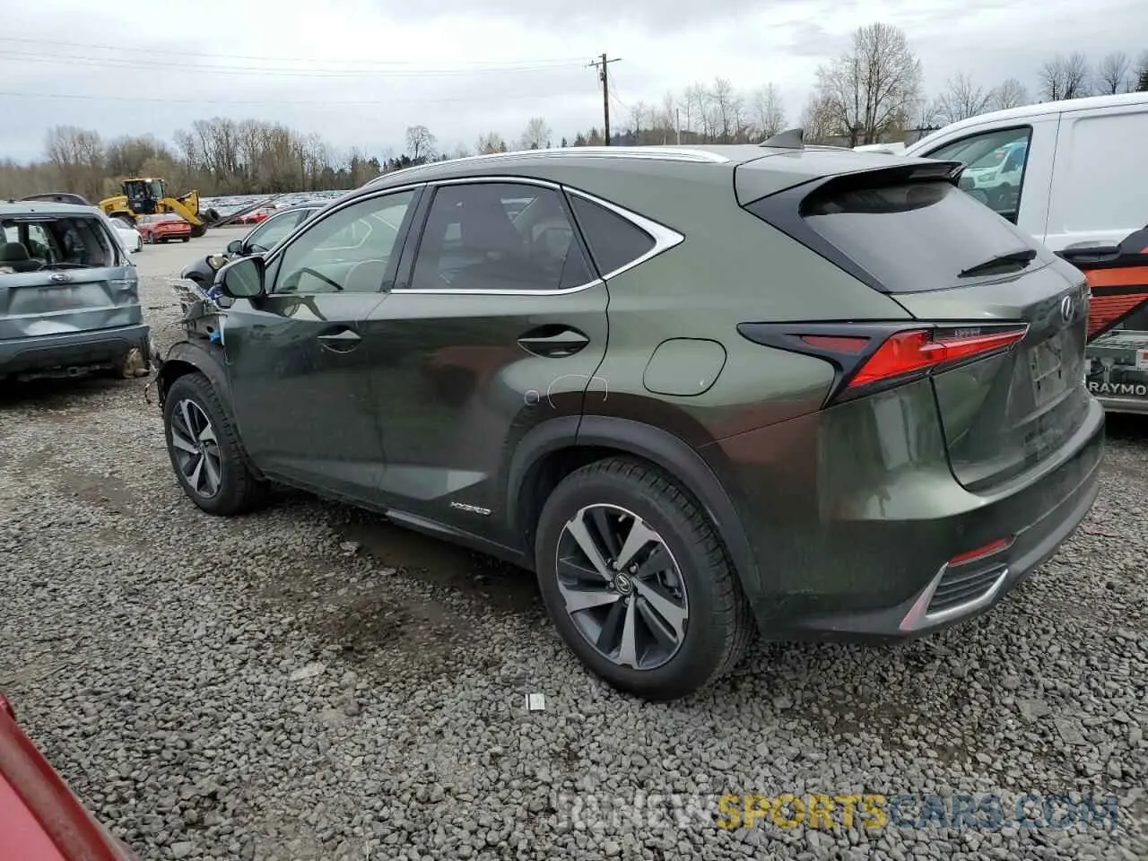 2 fotografías del automóvil dañado JTJGJRDZ9M2155016 LEXUS NX 2021