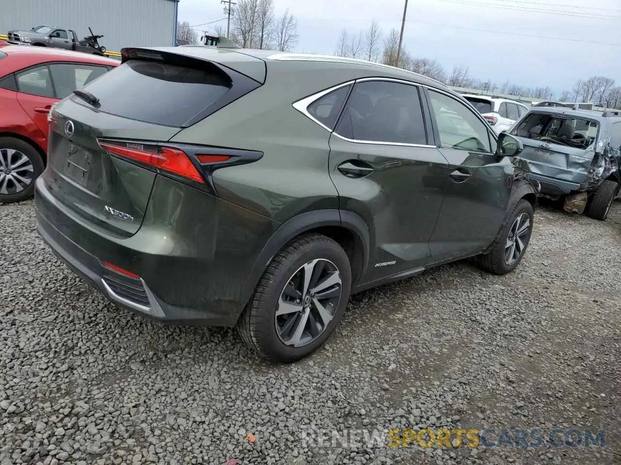 3 fotografías del automóvil dañado JTJGJRDZ9M2155016 LEXUS NX 2021