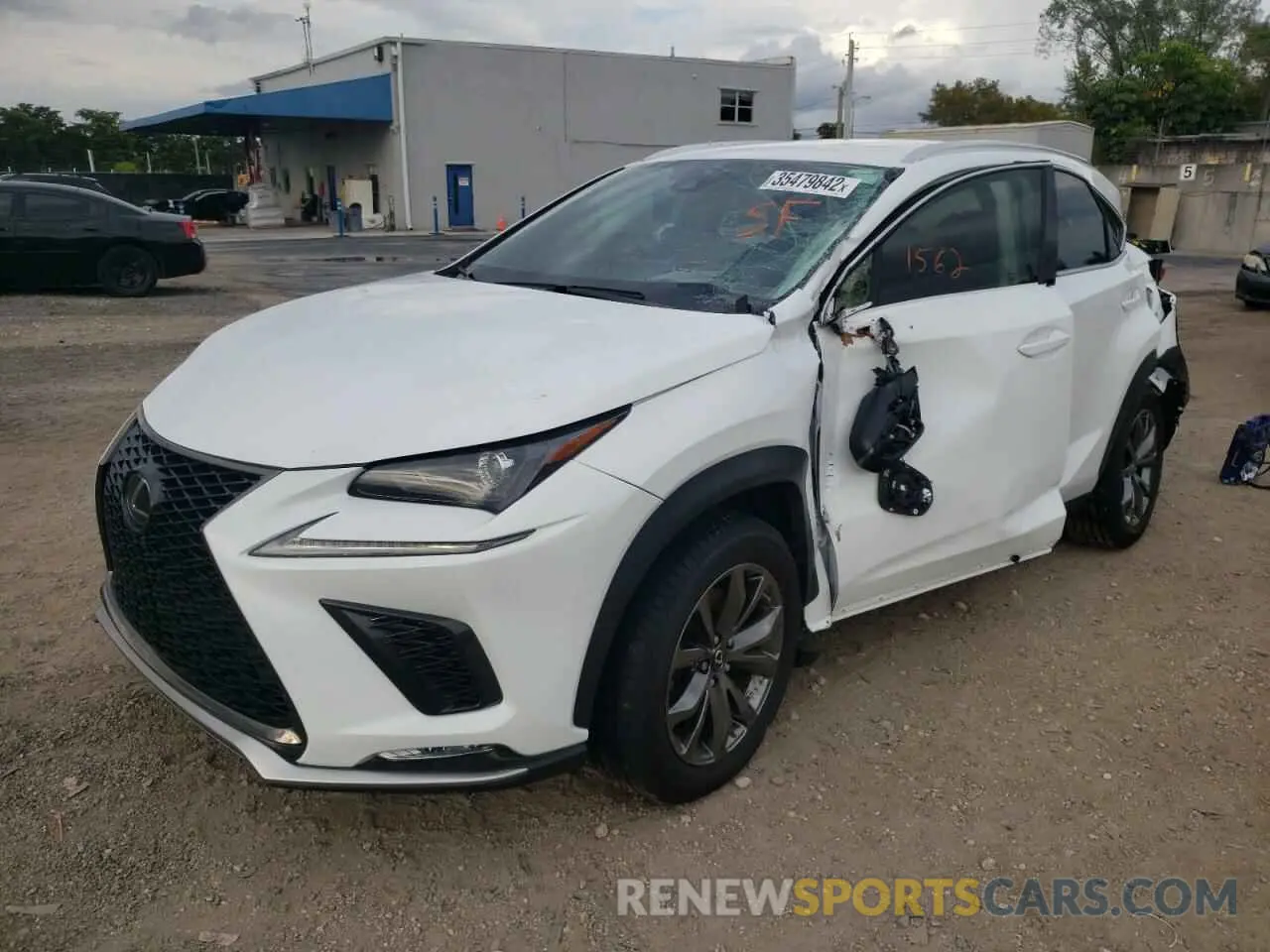 2 fotografías del automóvil dañado JTJSARBZ0M2202981 LEXUS NX 2021