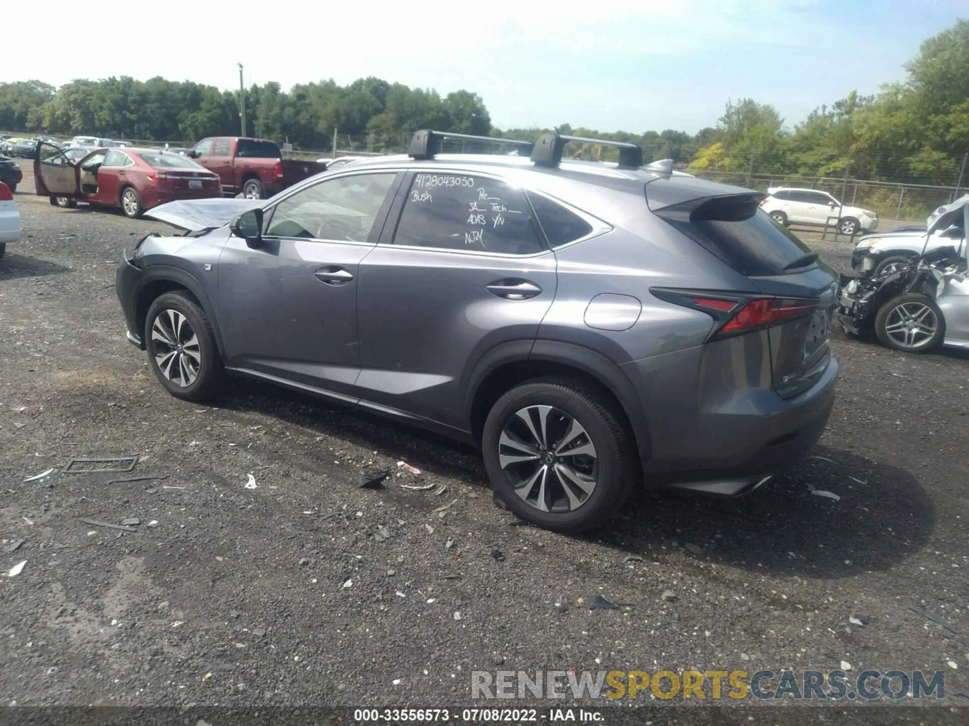 3 fotografías del automóvil dañado JTJSARDZ6M2256590 LEXUS NX 2021