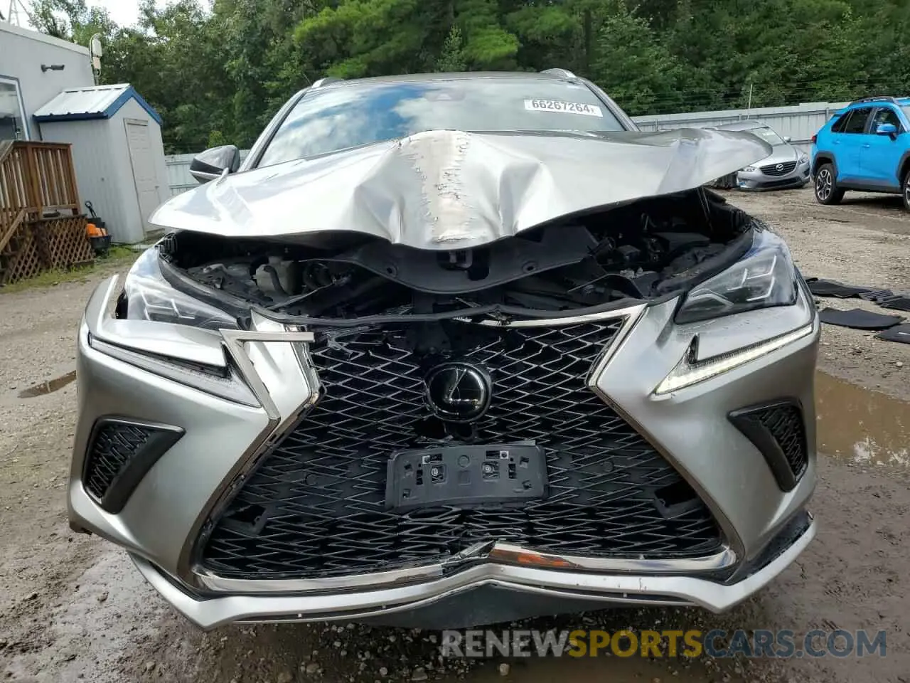 5 fotografías del automóvil dañado JTJSARDZ6M2256945 LEXUS NX 2021