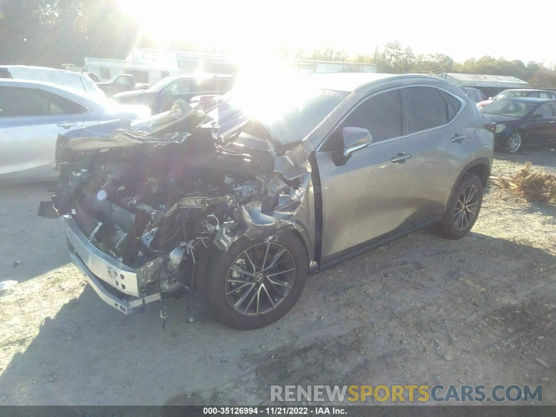 2 fotografías del automóvil dañado 2T2GGCEZ9NC007427 LEXUS NX 2022
