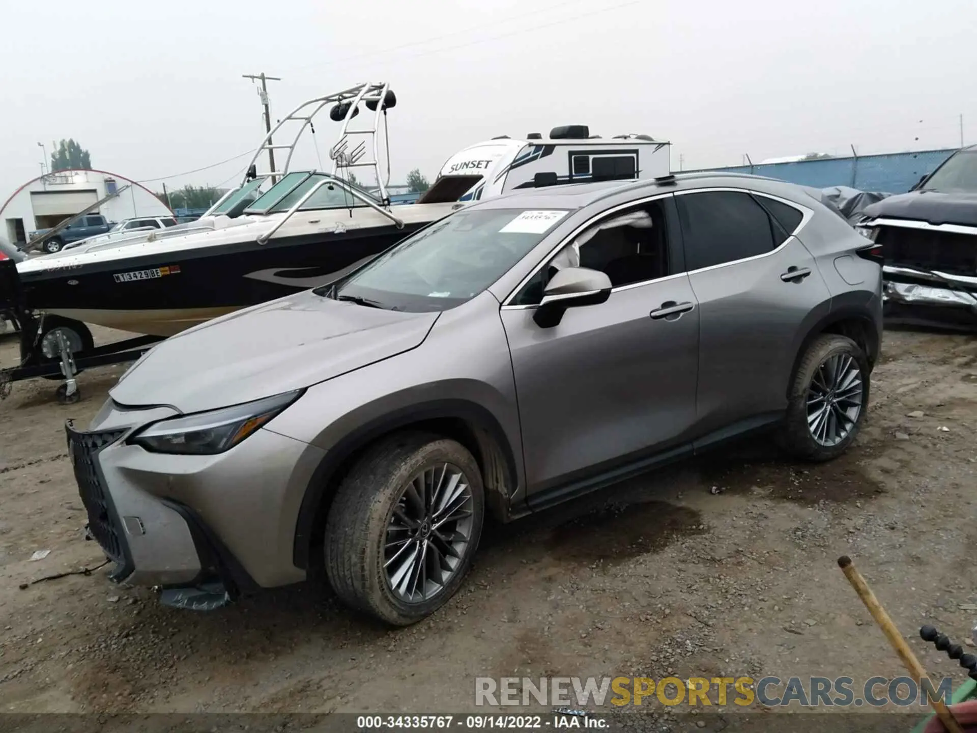 2 fotografías del automóvil dañado 2T2GKCEZ9NC001075 LEXUS NX 2022