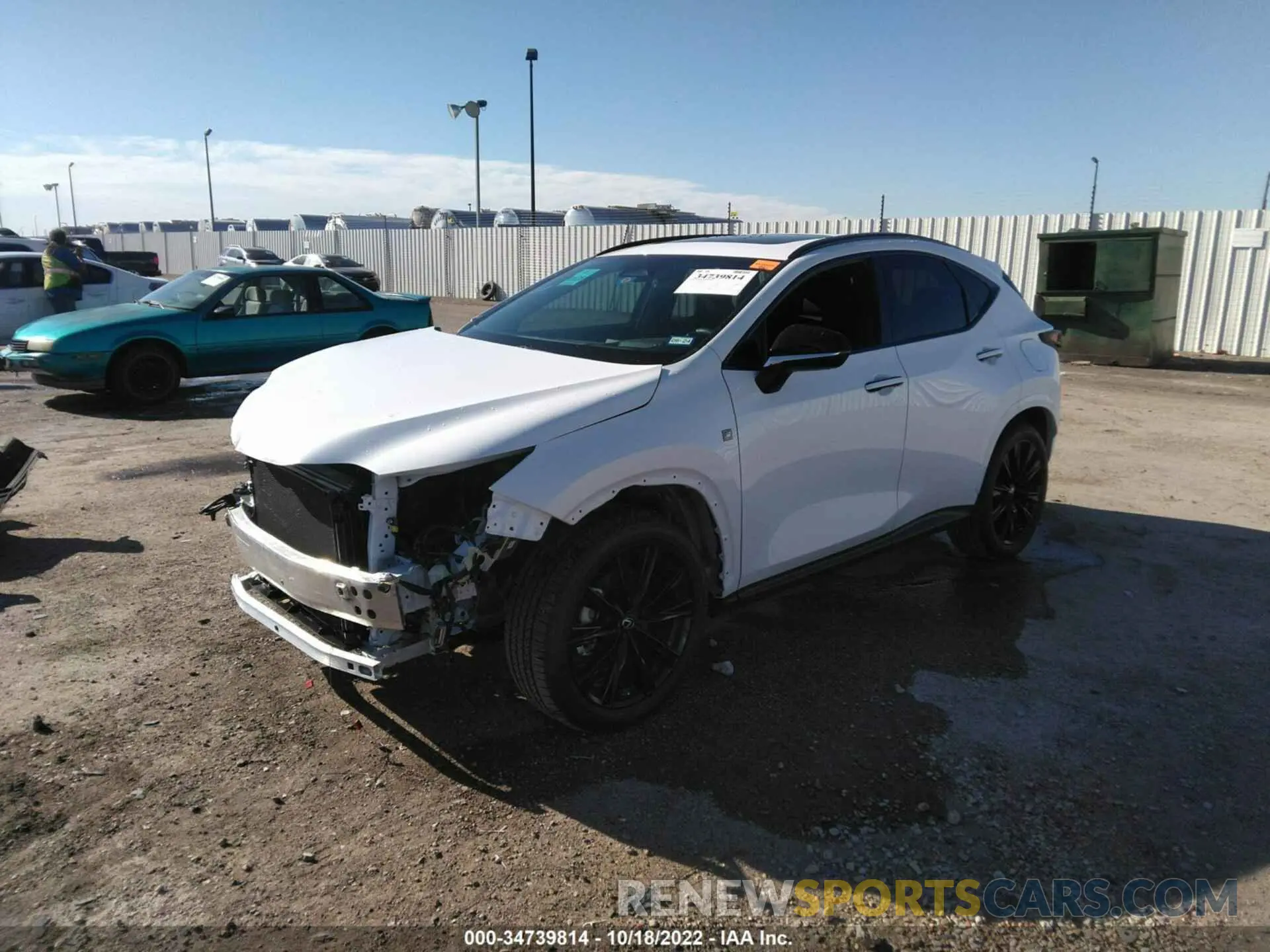 2 fotografías del automóvil dañado 2T2KGCEZXNC004997 LEXUS NX 2022