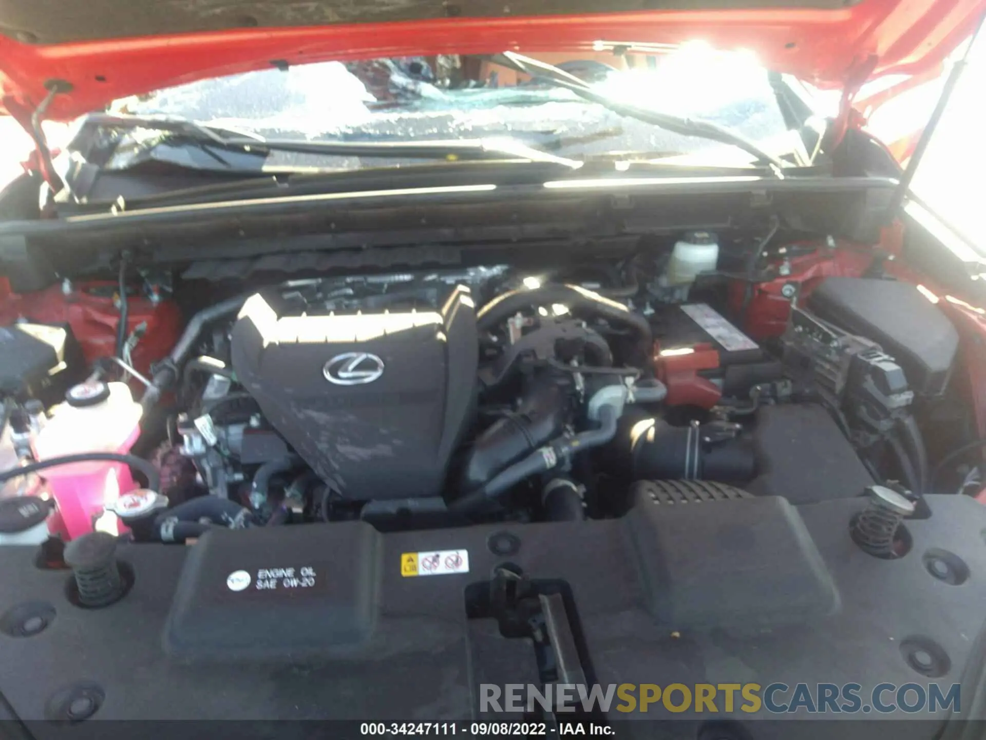 10 fotografías del automóvil dañado JTJGGCEZ6N2000287 LEXUS NX 2022