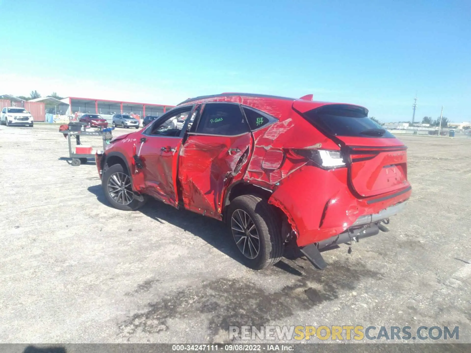 3 fotografías del automóvil dañado JTJGGCEZ6N2000287 LEXUS NX 2022