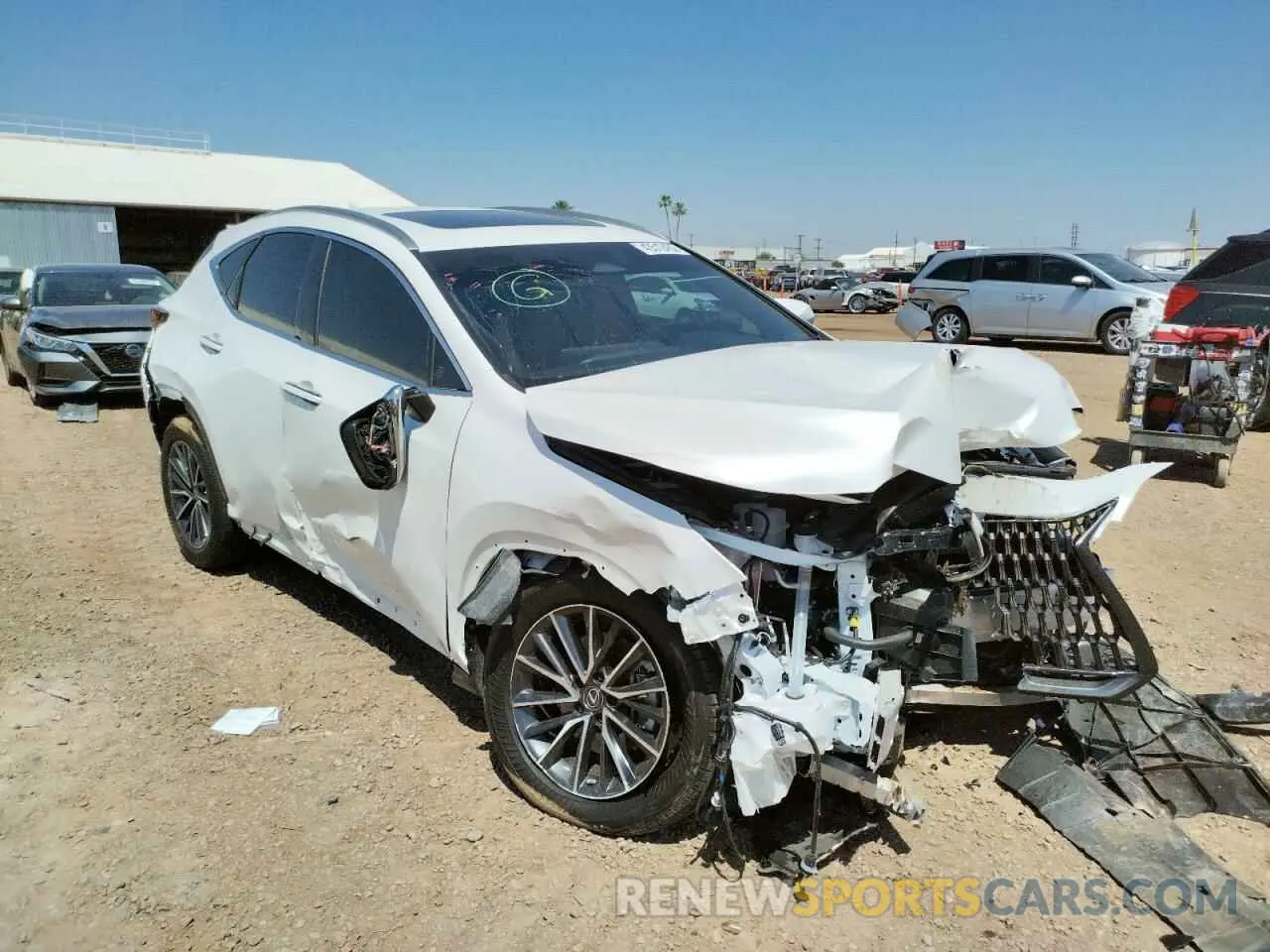 1 fotografías del automóvil dañado JTJGKCEZ3N2000830 LEXUS NX 2022