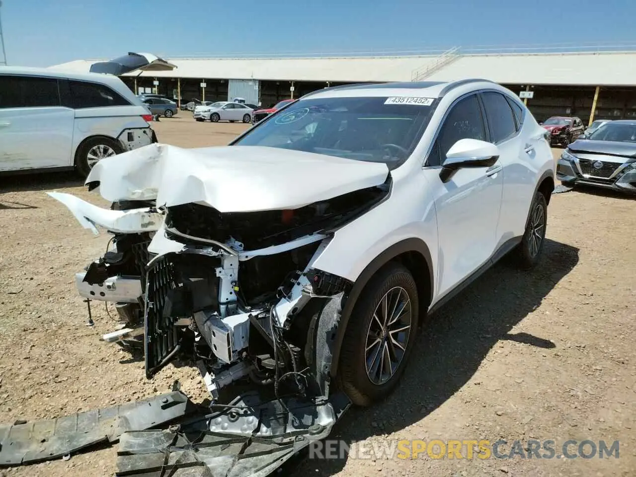 2 fotografías del automóvil dañado JTJGKCEZ3N2000830 LEXUS NX 2022