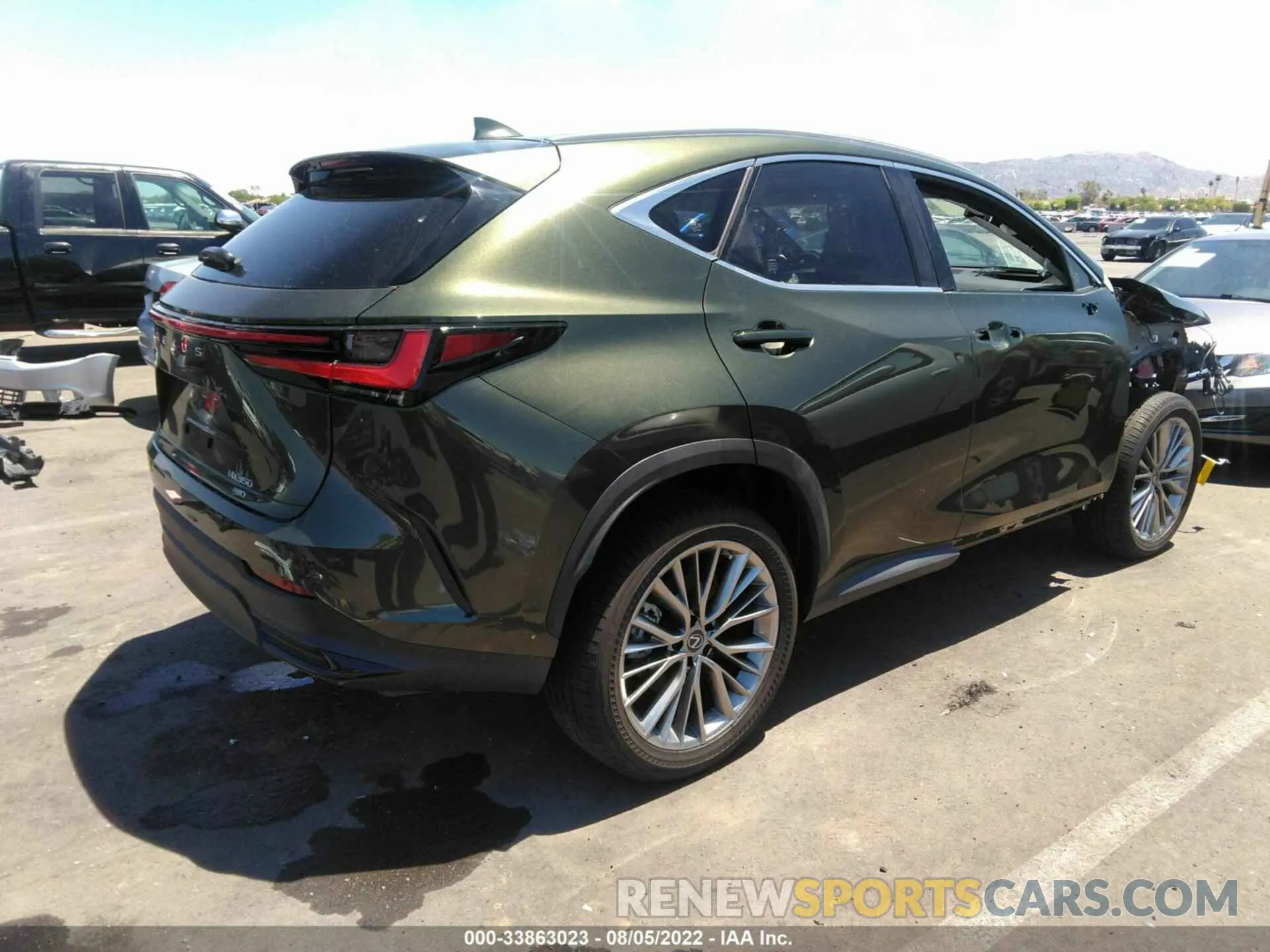 4 fotografías del automóvil dañado JTJHGCEZ1N2005370 LEXUS NX 2022