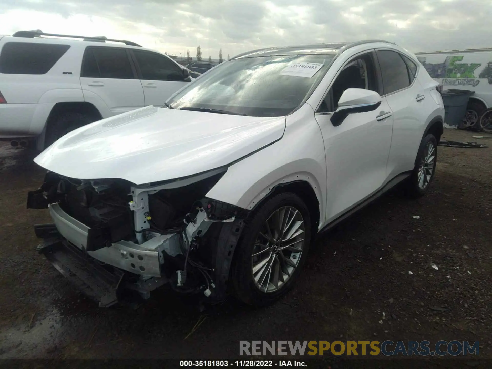 2 fotografías del automóvil dañado JTJHKCEZ0N2005388 LEXUS NX 2022