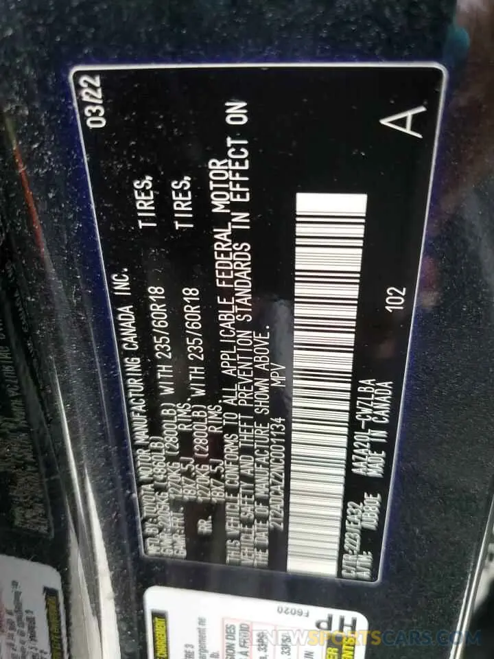 13 fotografías del automóvil dañado 2T2ADCAZ2NC001134 LEXUS NX 250 2022