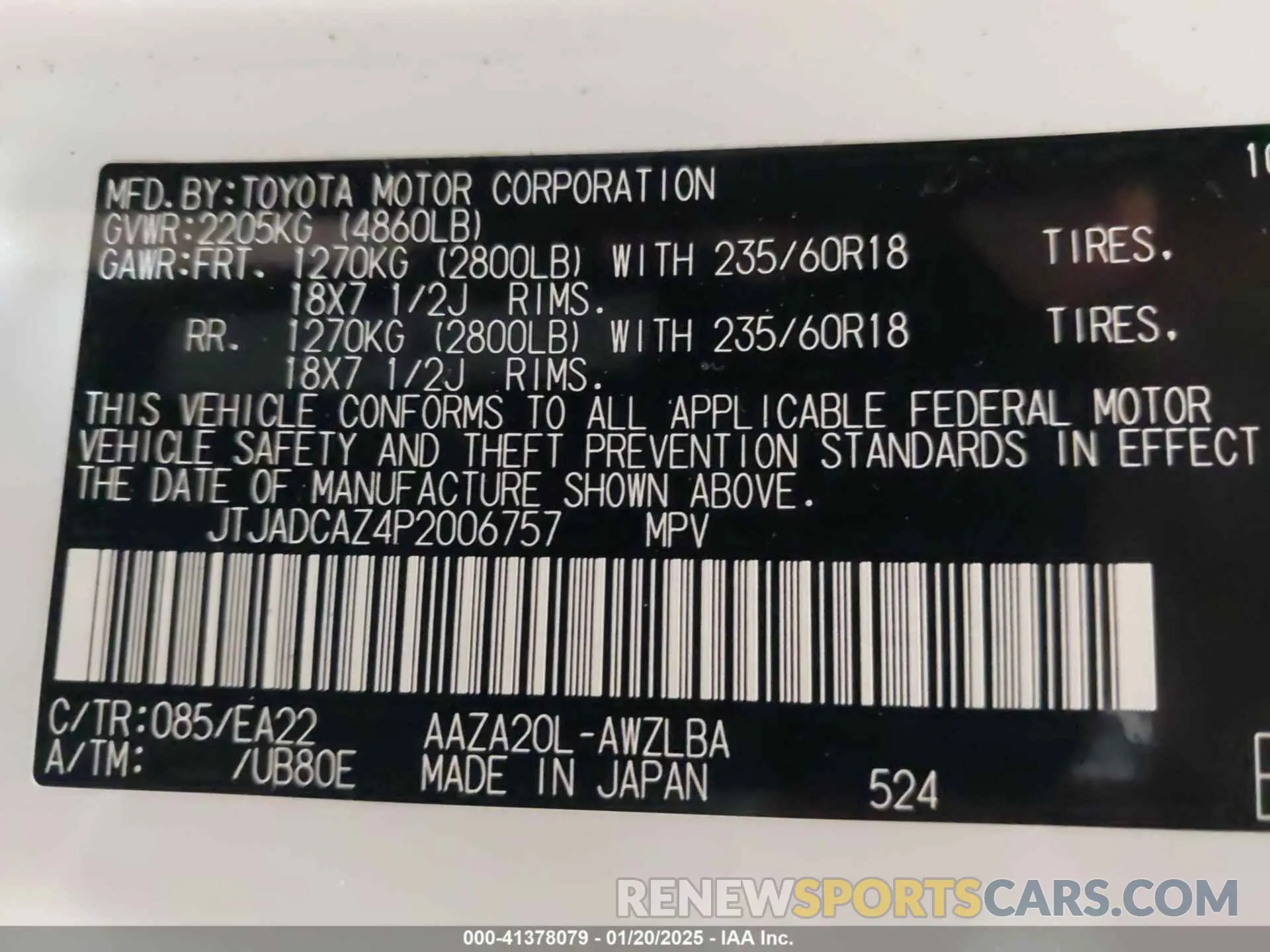 9 fotografías del automóvil dañado JTJADCAZ4P2006757 LEXUS NX 250 2023