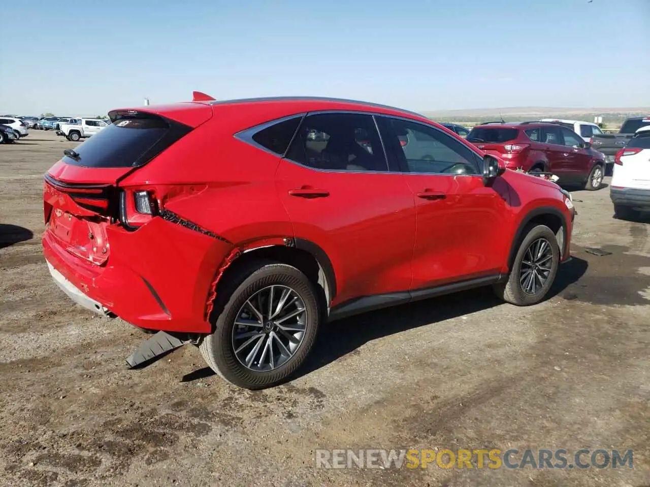 3 fotografías del automóvil dañado JTJADCAZXP2007217 LEXUS NX 250 2023