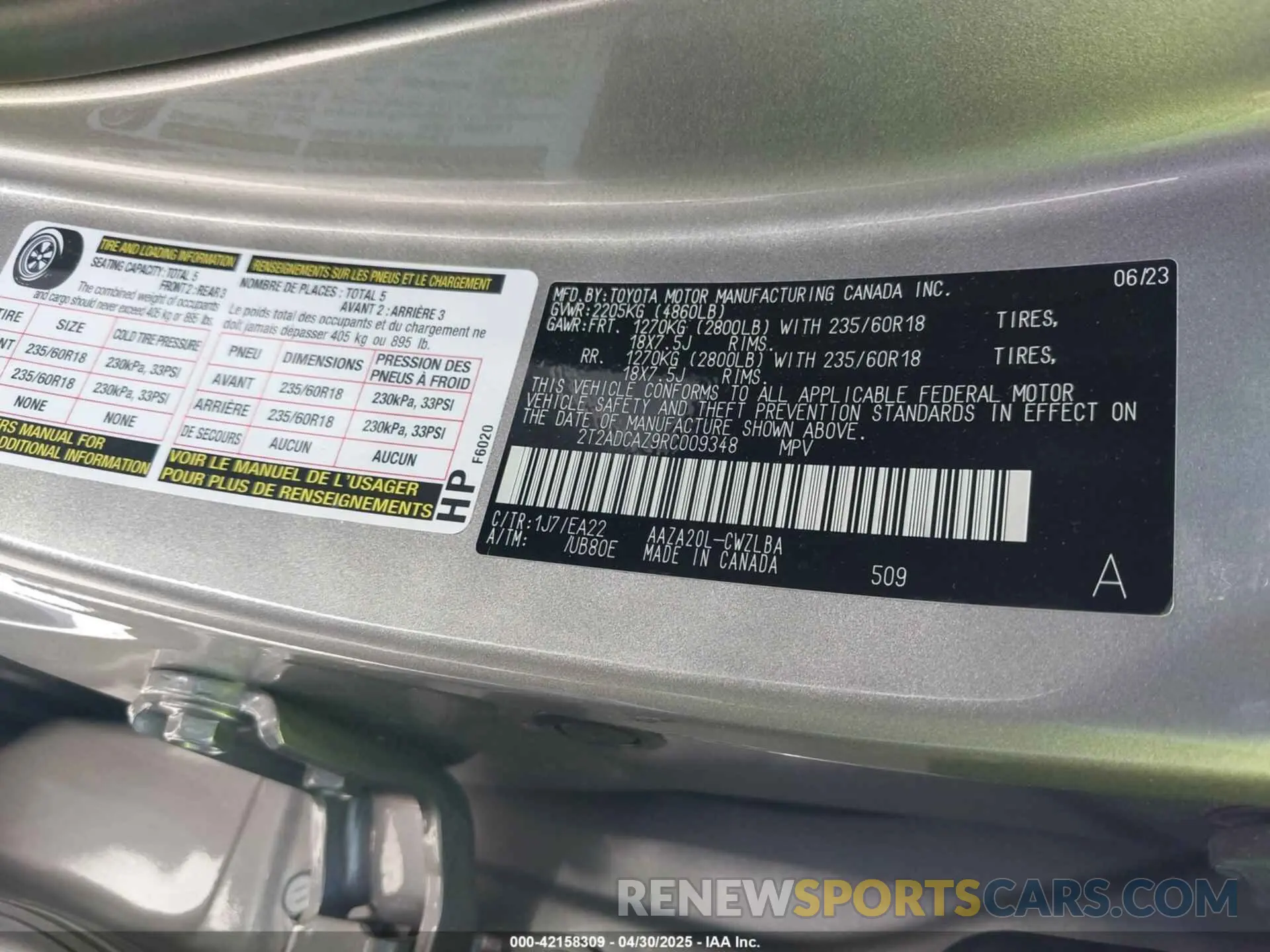 9 fotografías del automóvil dañado 2T2ADCAZ9RC009348 LEXUS NX 250 2024