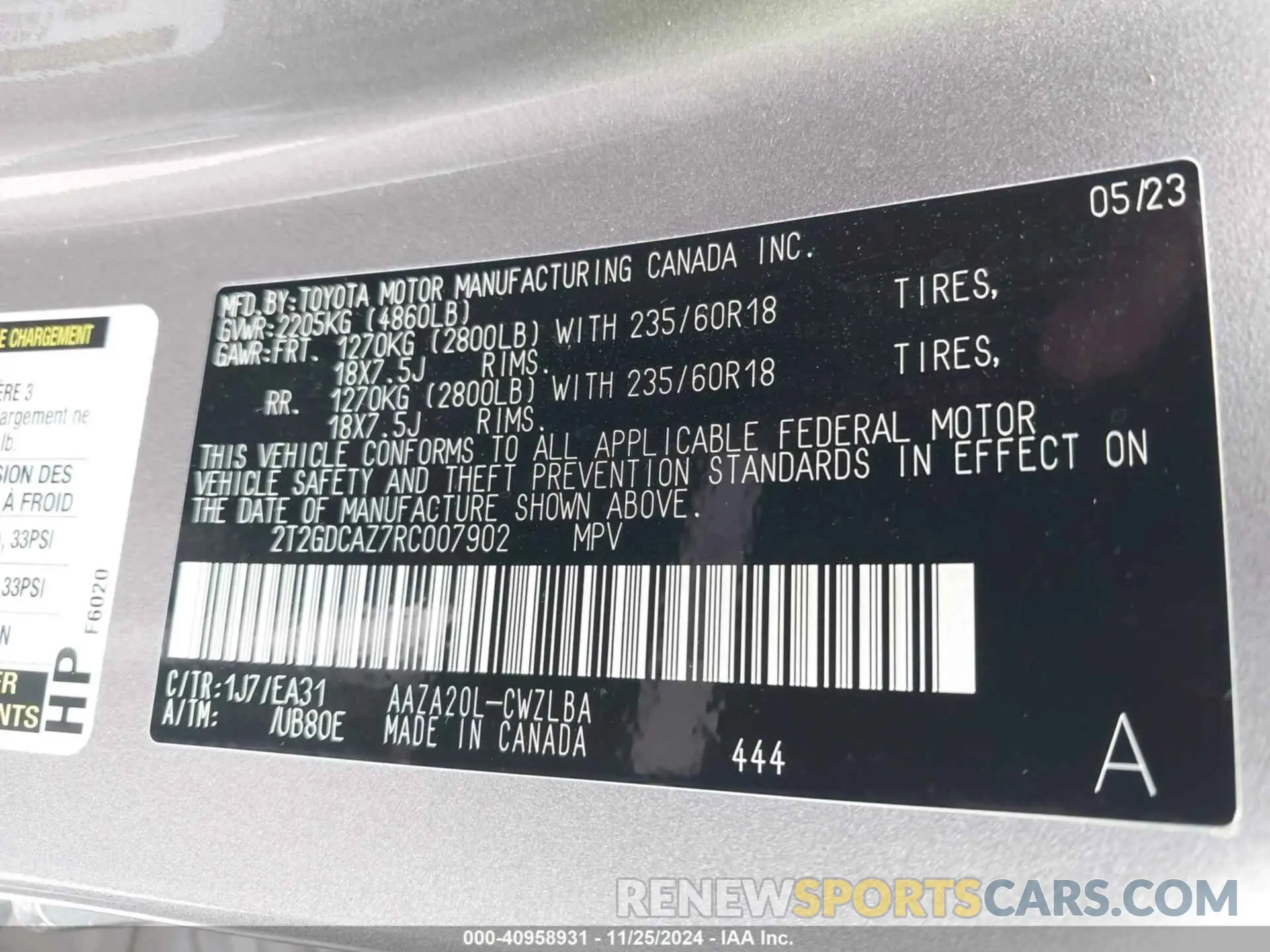 9 fotografías del automóvil dañado 2T2GDCAZ7RC007902 LEXUS NX 250 2024