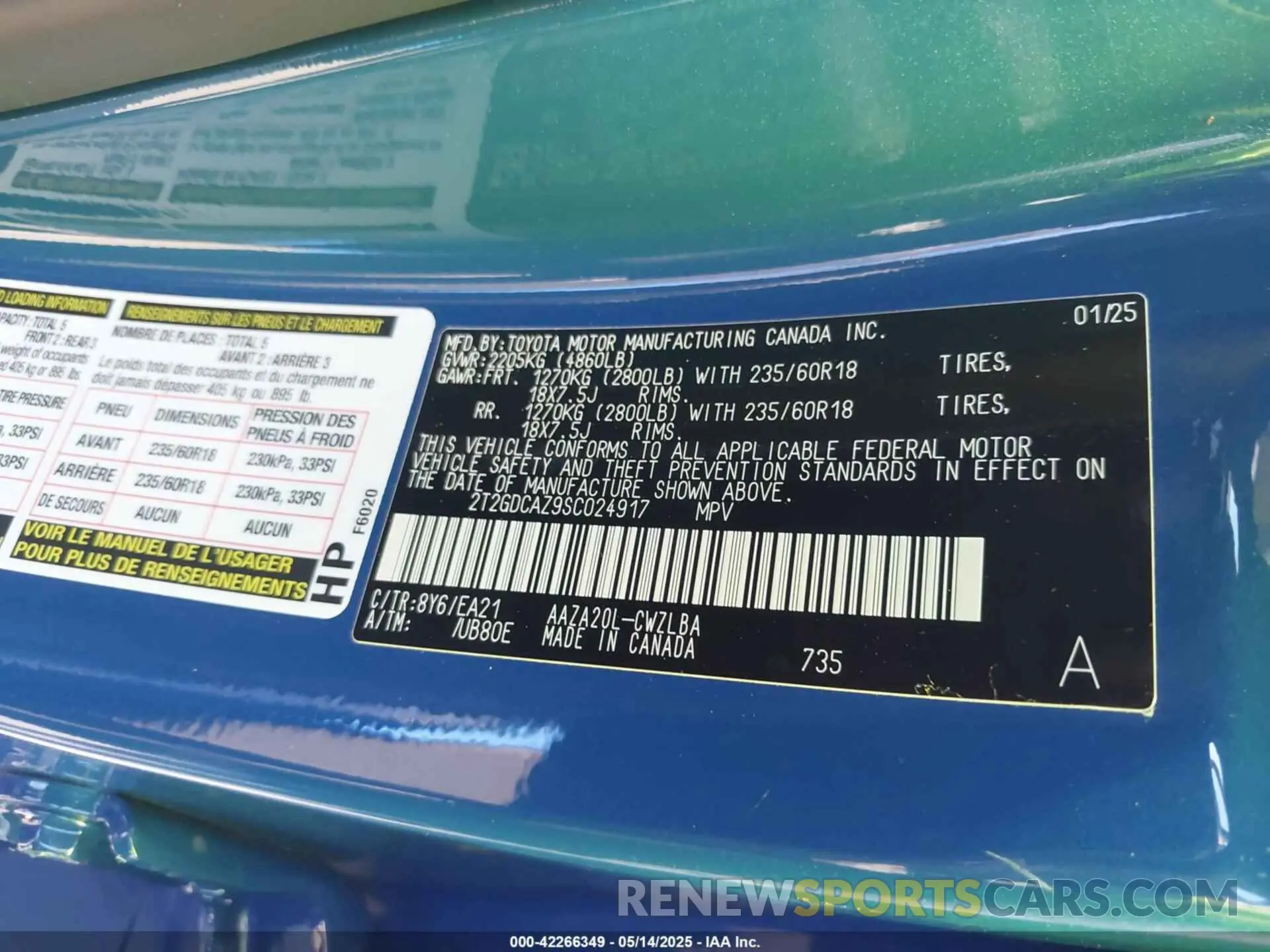 9 fotografías del automóvil dañado 2T2GDCAZ9SC024917 LEXUS NX 250 2025