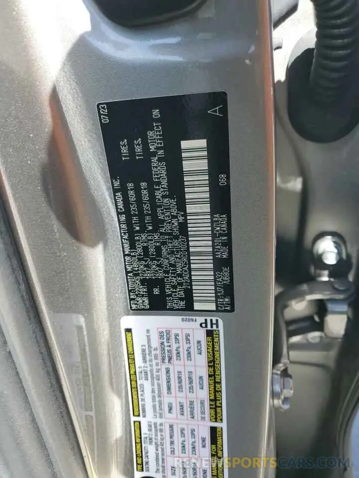 15 fotografías del automóvil dañado 2T2ADCAZ5RC010237 LEXUS NX 250 BAS 2024