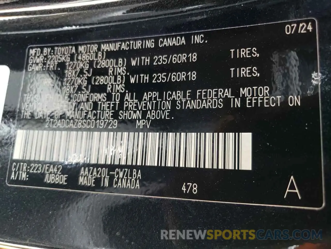 14 fotografías del automóvil dañado 2T2ADCAZ8SC019729 LEXUS NX 250 BAS 2025