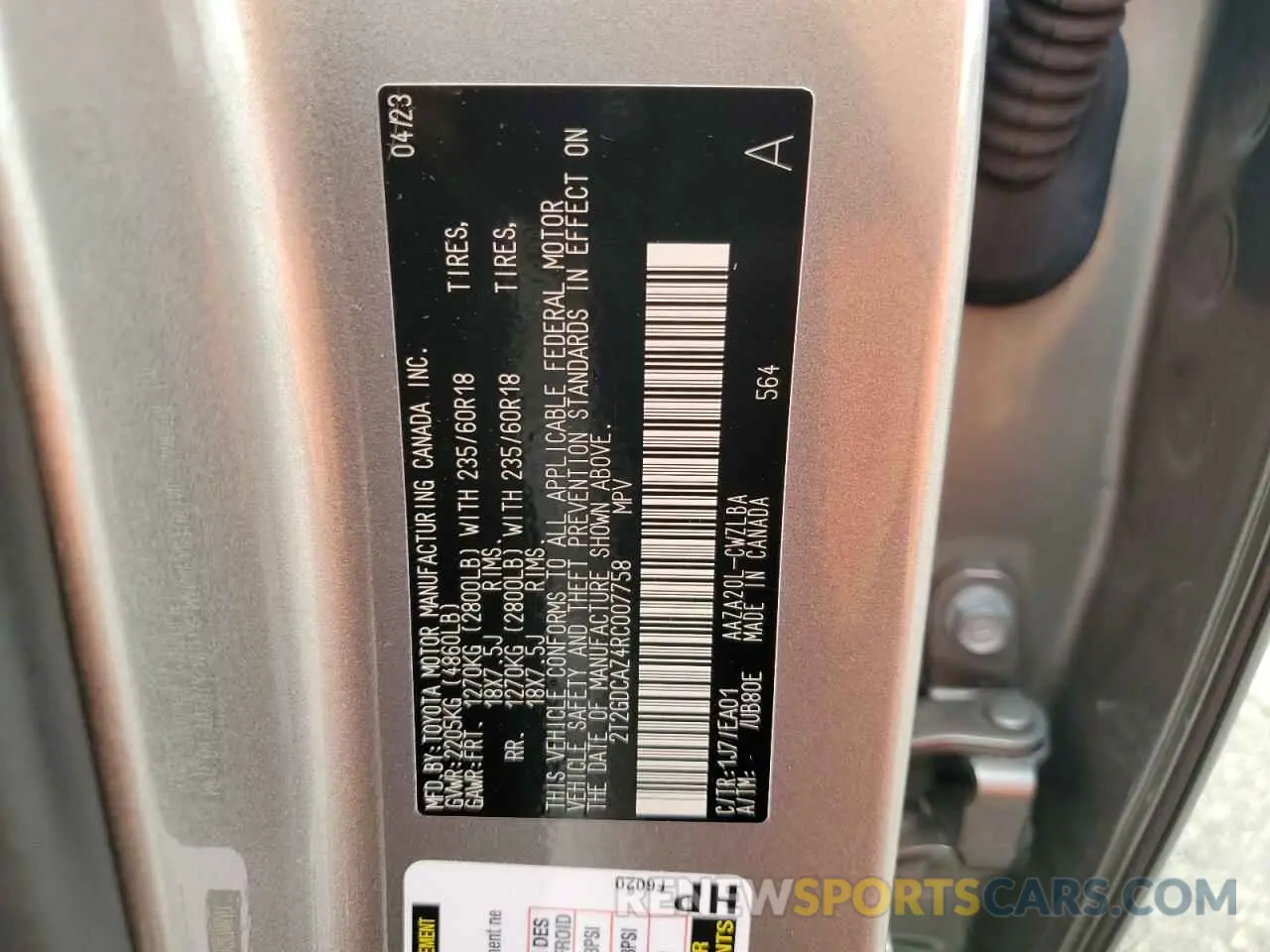 13 fotografías del automóvil dañado 2T2GDCAZ4RC007758 LEXUS NX 250 PRE 2024