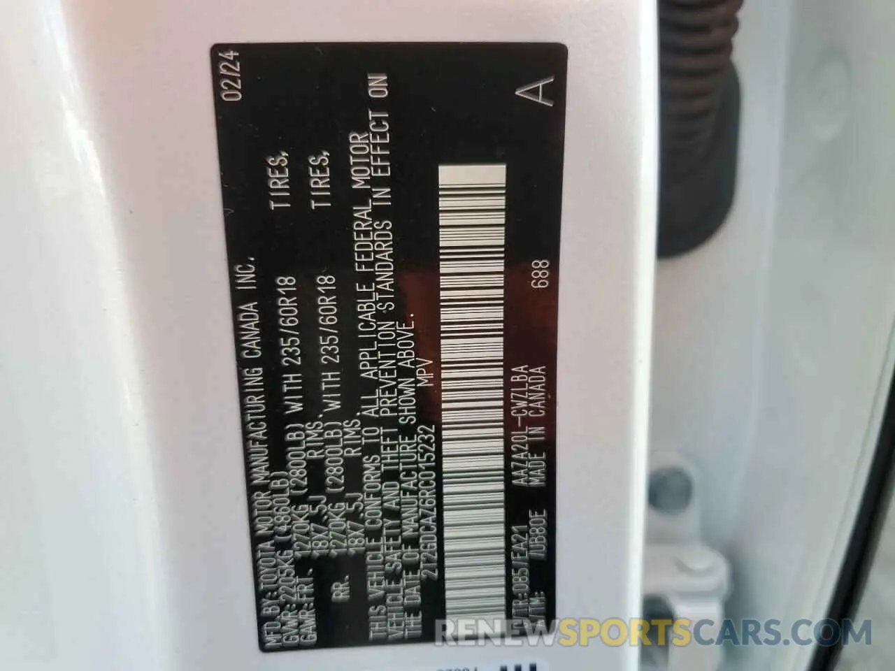 13 fotografías del automóvil dañado 2T2GDCAZ6RC015232 LEXUS NX 250 PRE 2024