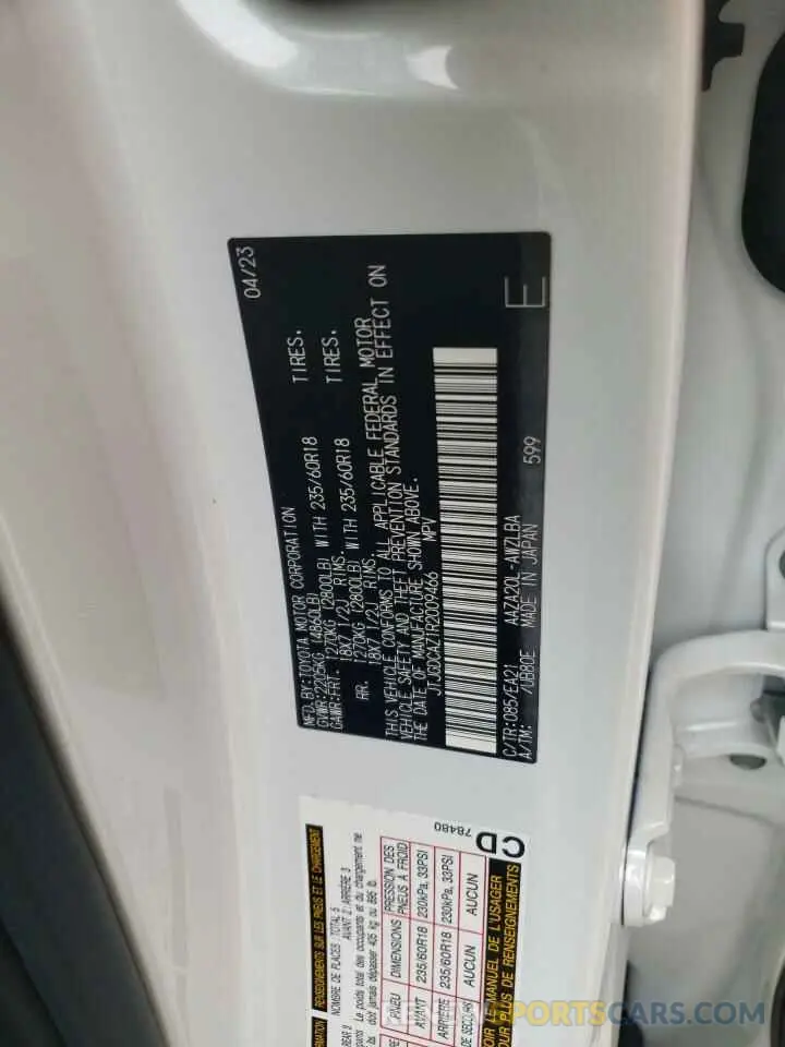 13 fotografías del automóvil dañado JTJGDCAZ1R2009466 LEXUS NX 250 PRE 2024