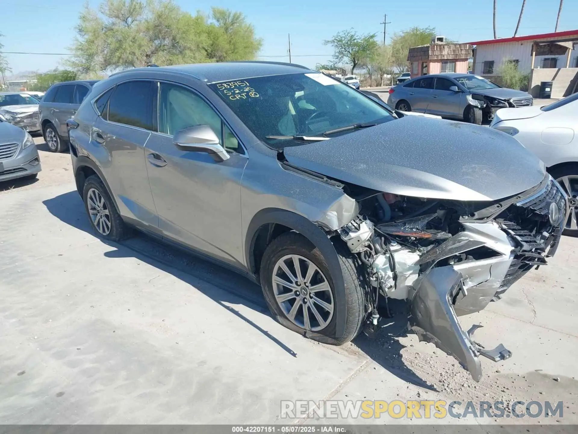 1 fotografías del automóvil dañado JTJBARBZ7K2205535 LEXUS NX 300 2019
