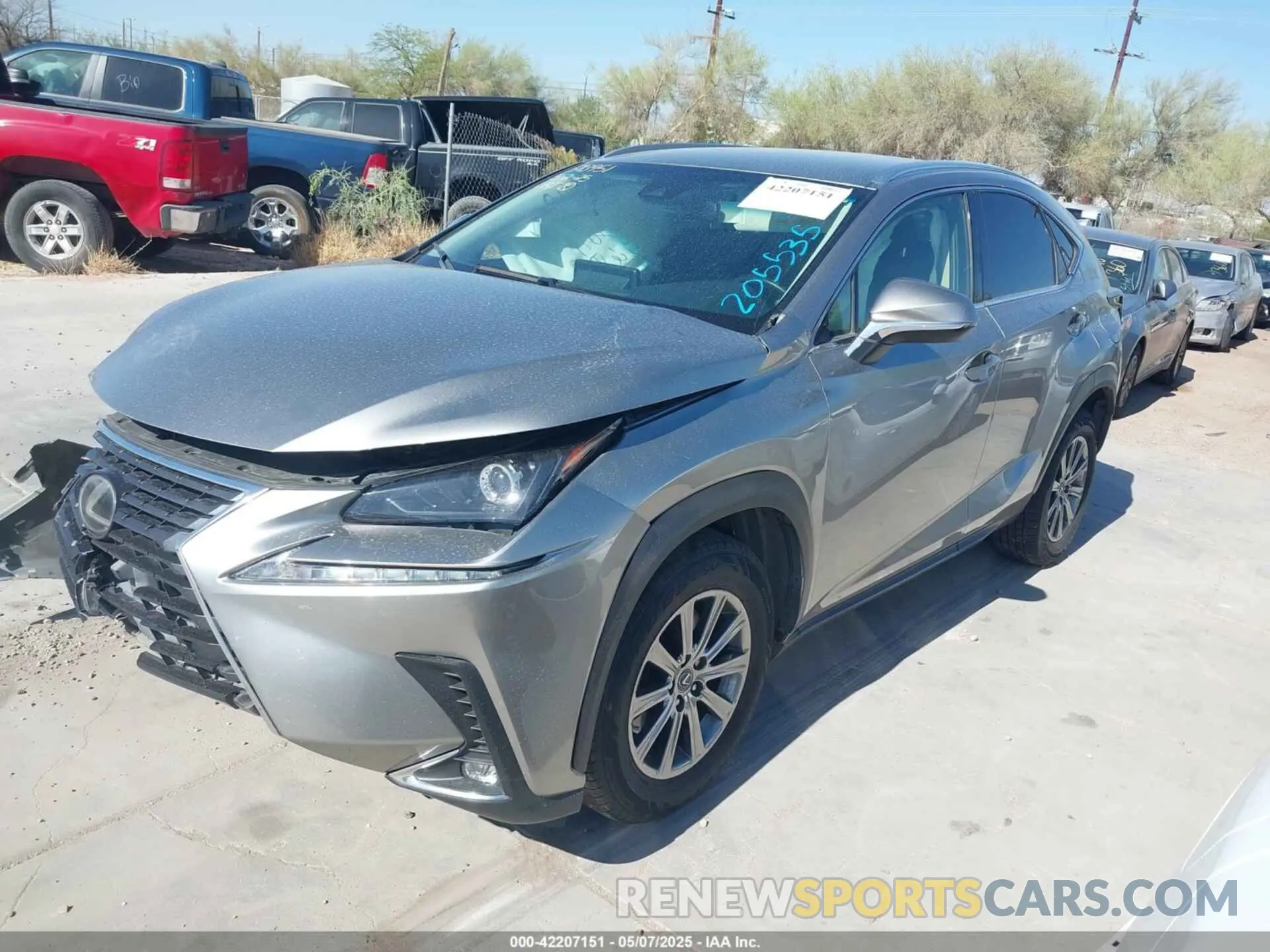 2 fotografías del automóvil dañado JTJBARBZ7K2205535 LEXUS NX 300 2019