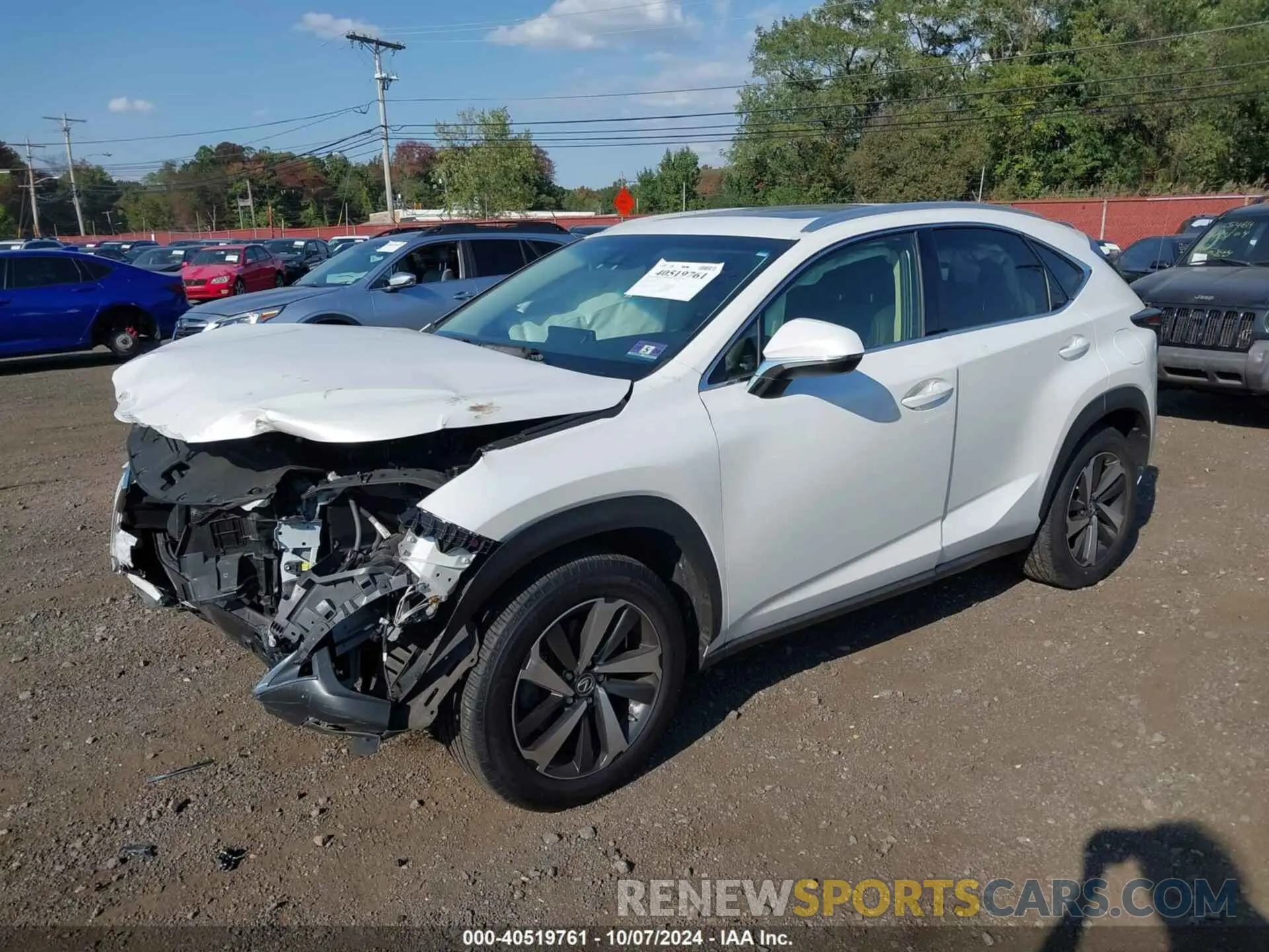 2 fotografías del automóvil dañado JTJBARBZ8K2213501 LEXUS NX 300 2019