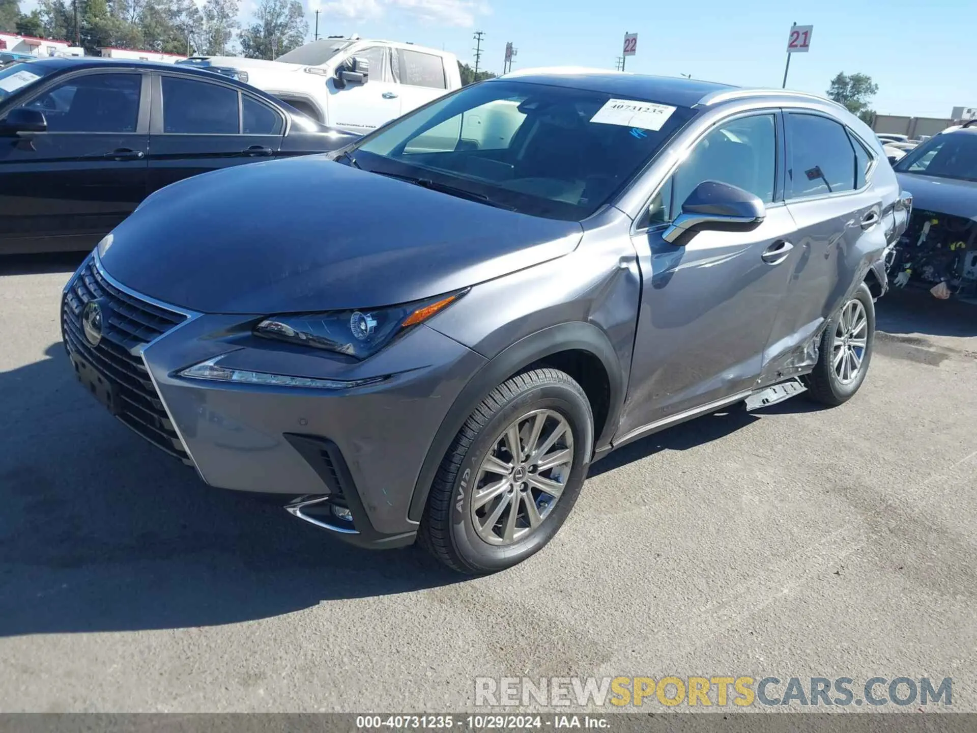 2 fotografías del automóvil dañado JTJYARBZ7K2146643 LEXUS NX 300 2019