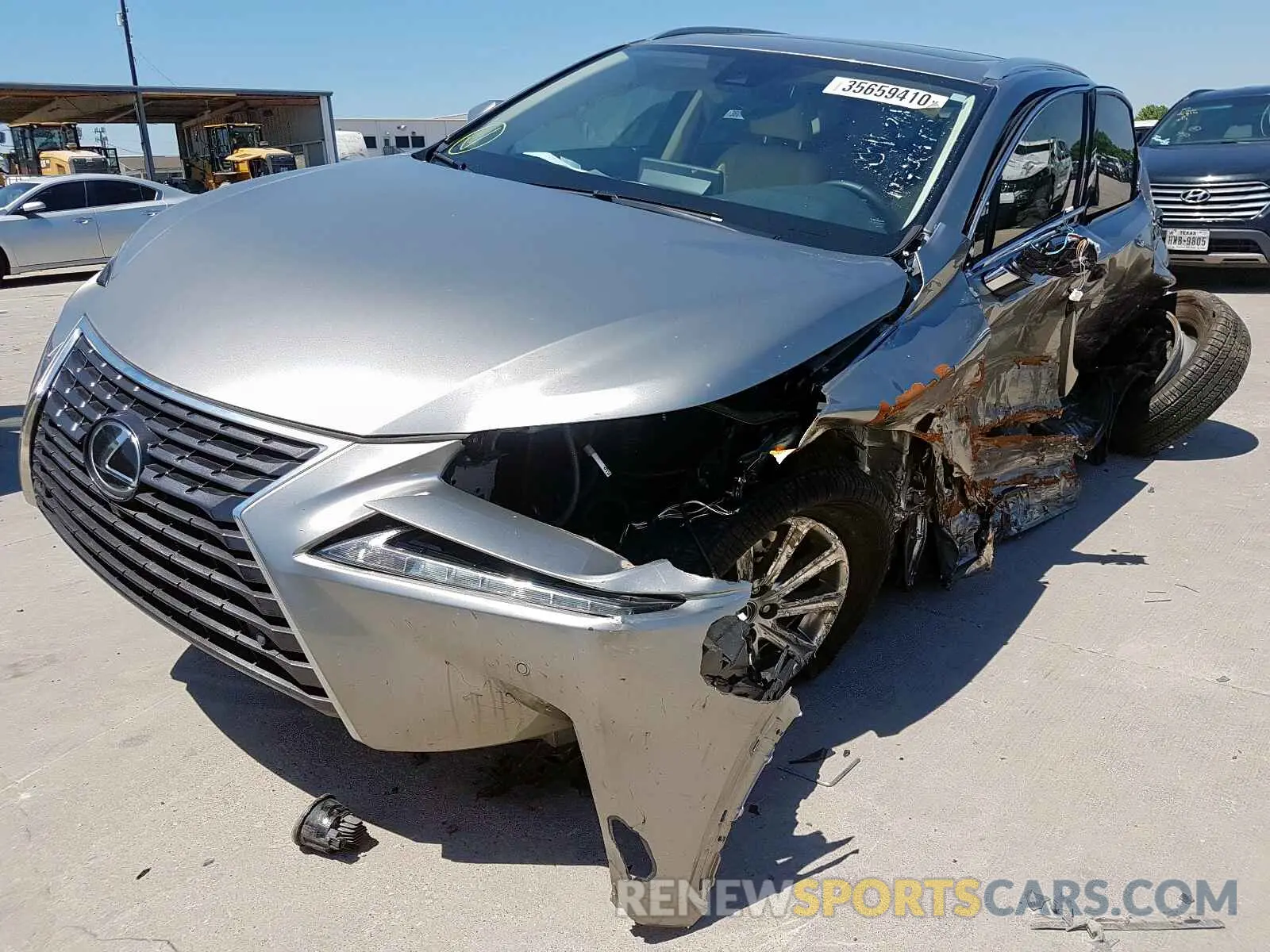 2 fotografías del automóvil dañado JTJDARBZ0L5004472 LEXUS NX 300 2020