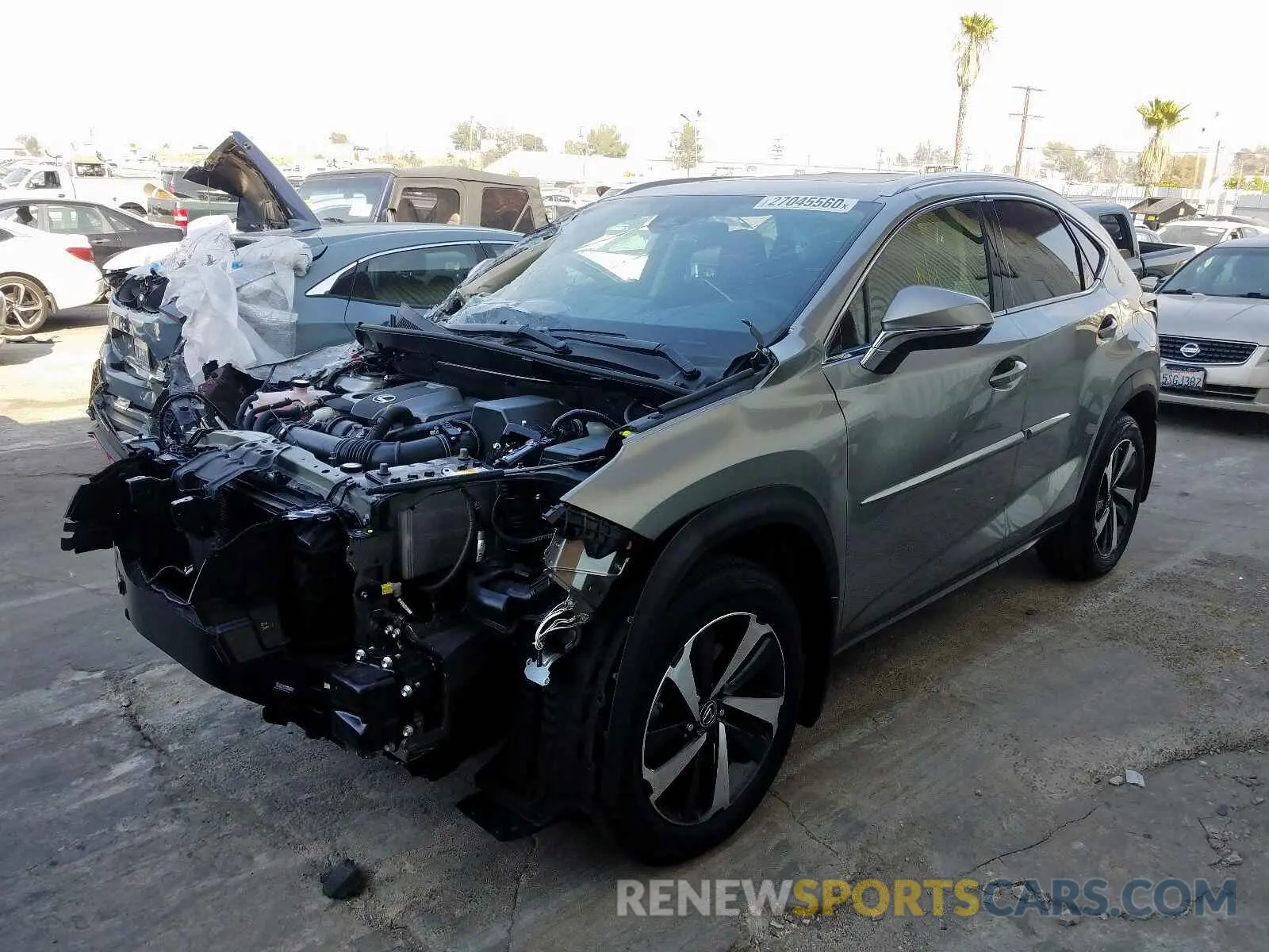 2 fotografías del automóvil dañado JTJGARBZ8L5004393 LEXUS NX 300 2020
