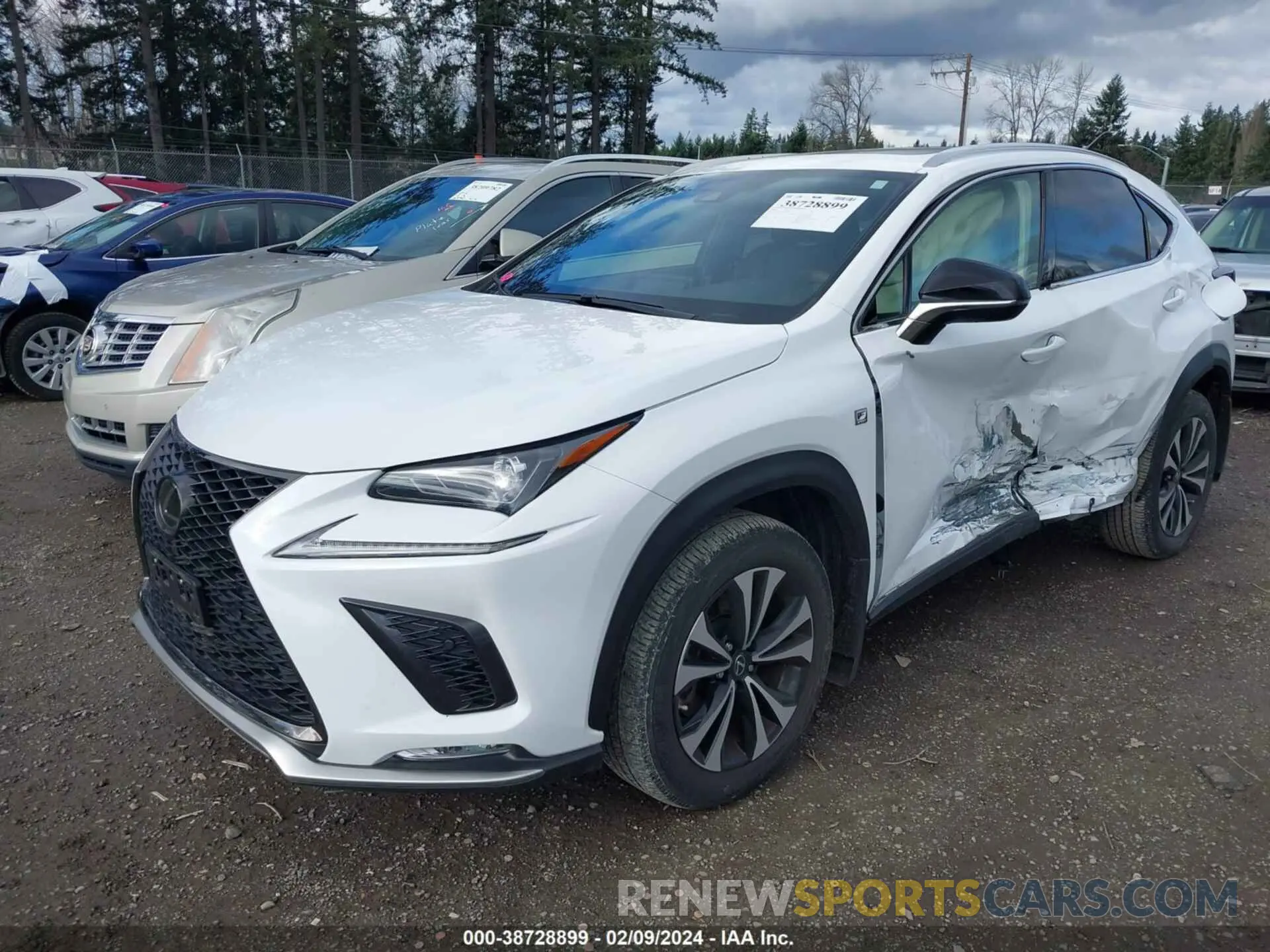 2 fotografías del automóvil dañado JTJSARDZ1L5001326 LEXUS NX 300 2020