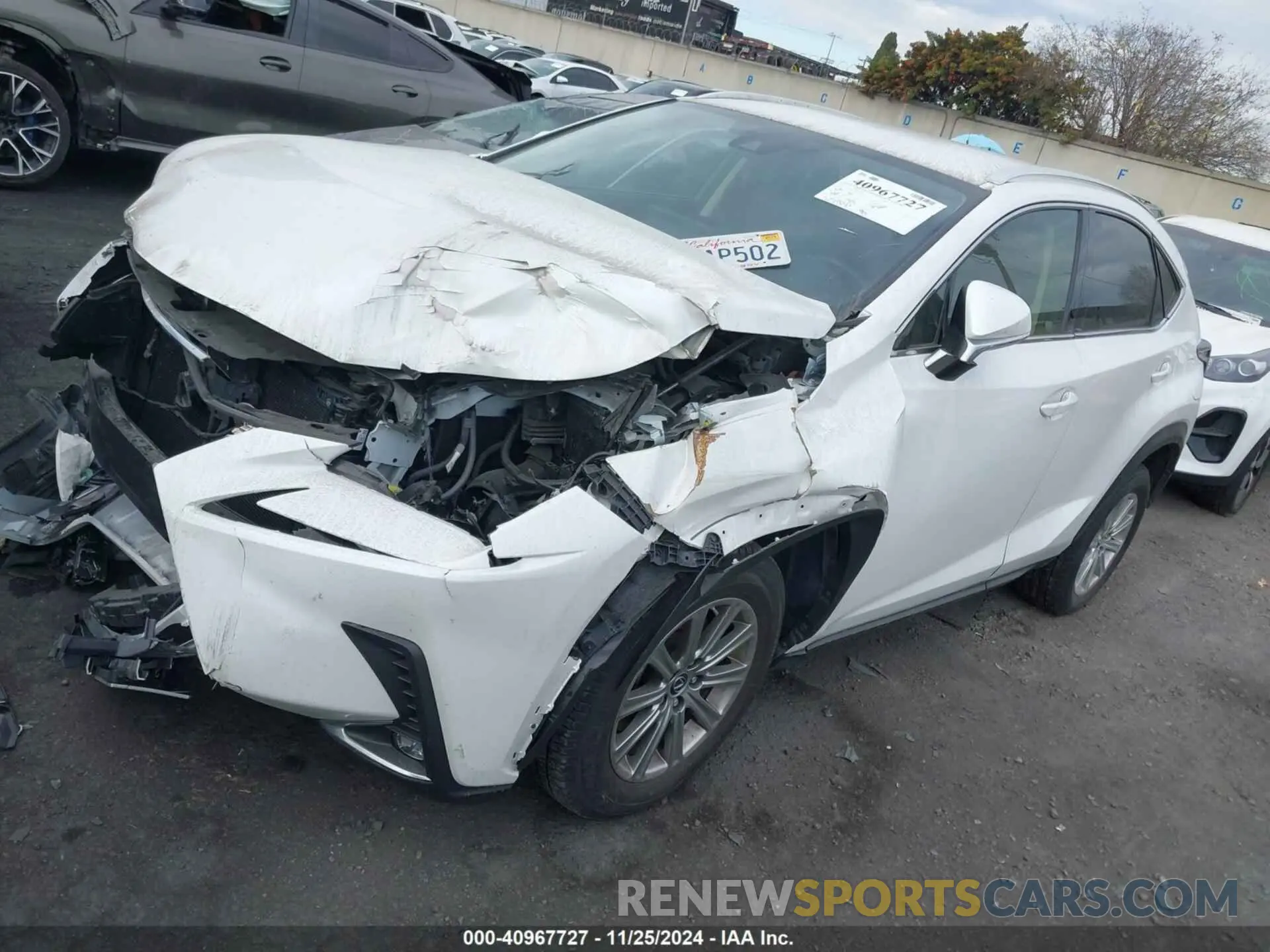 2 fotografías del automóvil dañado JTJDARBZ1M5021329 LEXUS NX 300 2021